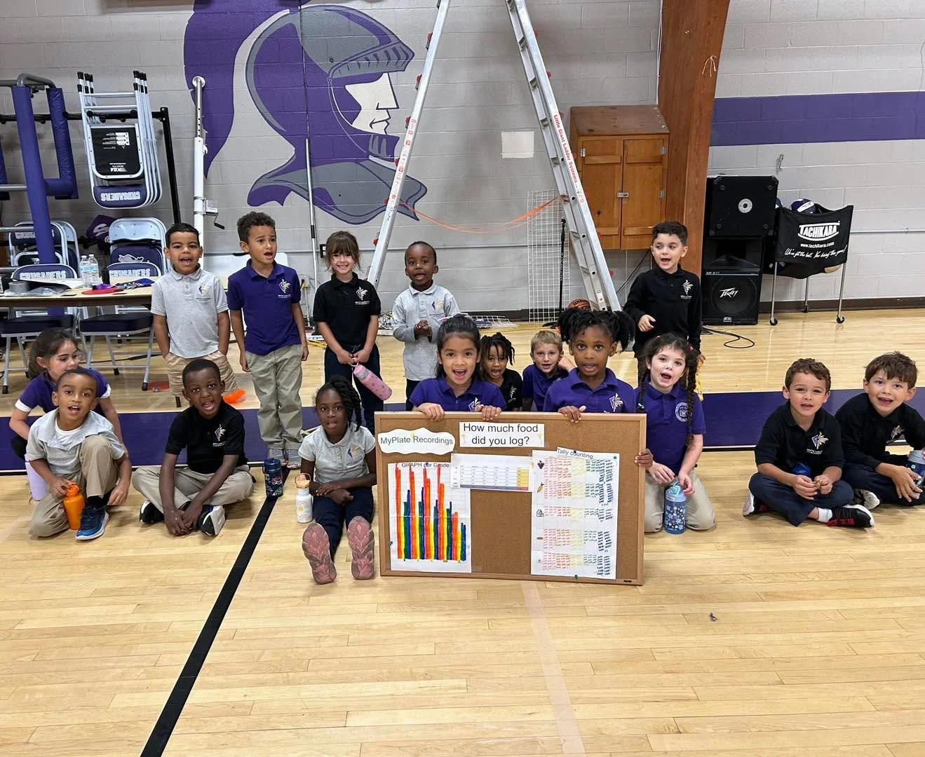 🍎 The Elementary is off to a great school year when it comes to making healthy choices! 🏫✨ Mrs. Renzi asked the students to keep a food log showing the variety of different fruits 🍇, vegetables 🥦, protein 🍗, and grains 🌾 each student ate. The k