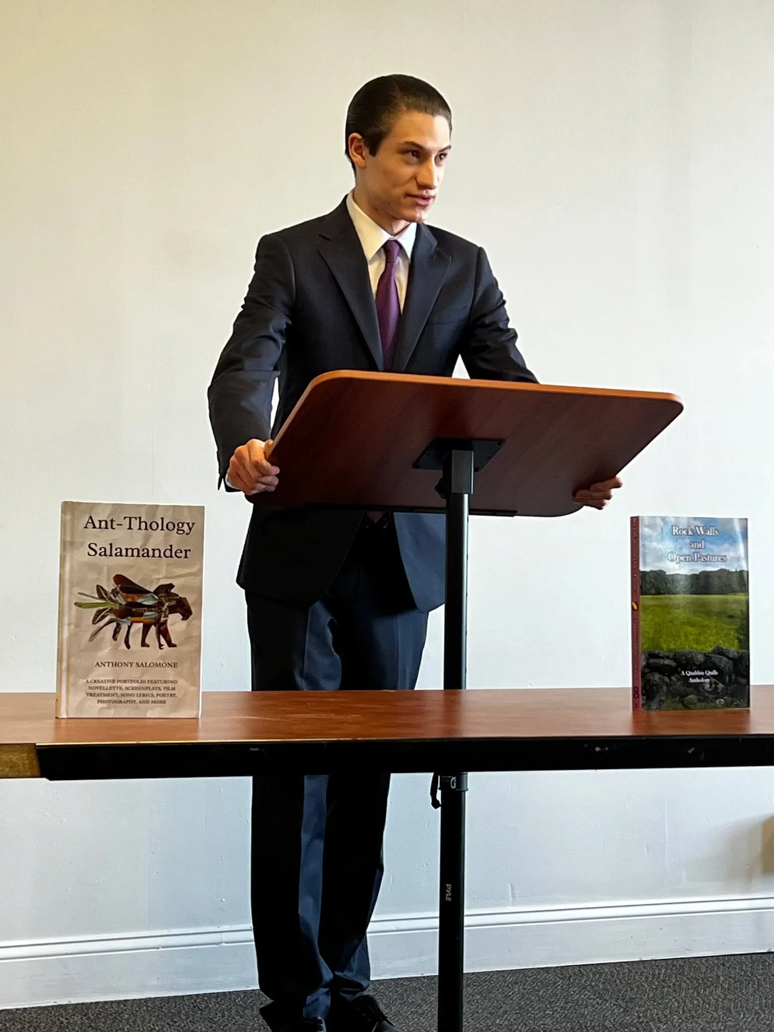 Long post alert (worth the read)!! Check out the latest published author walking our halls:

South Lancaster Academy senior Anthony Salomone is being recognized for his creative talent after earning third place in the Quabbin Quilts: Rock Walls &amp;