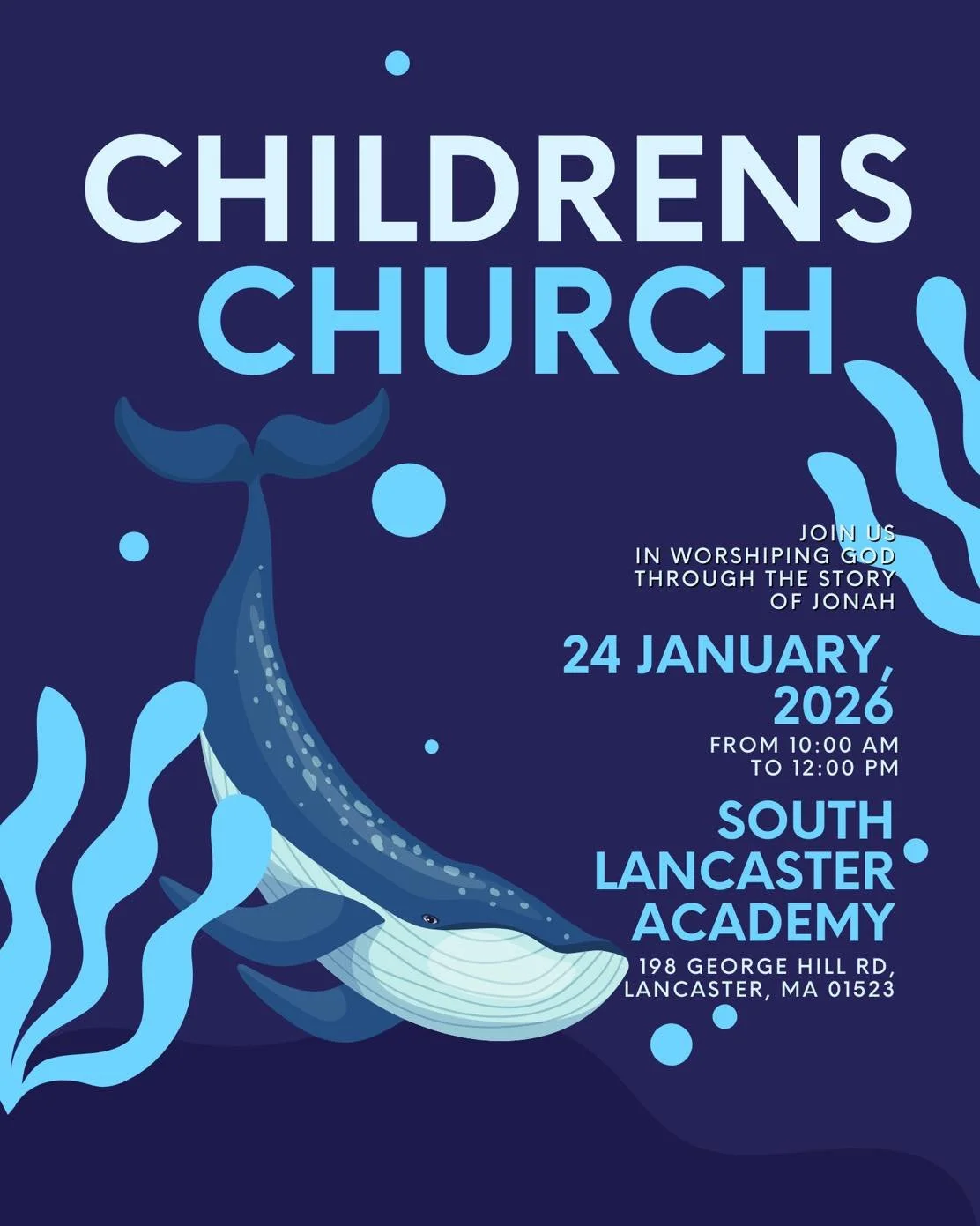 ➡️Childrens Church is going to be a &ldquo;whale&rdquo; of a time! We hope to see many of you tomorrow 🐳🐋❤️🙏

#SLAFAMILY #whale #biblestrong #BibleStrong #sabbath #Sabbath #sabbathday