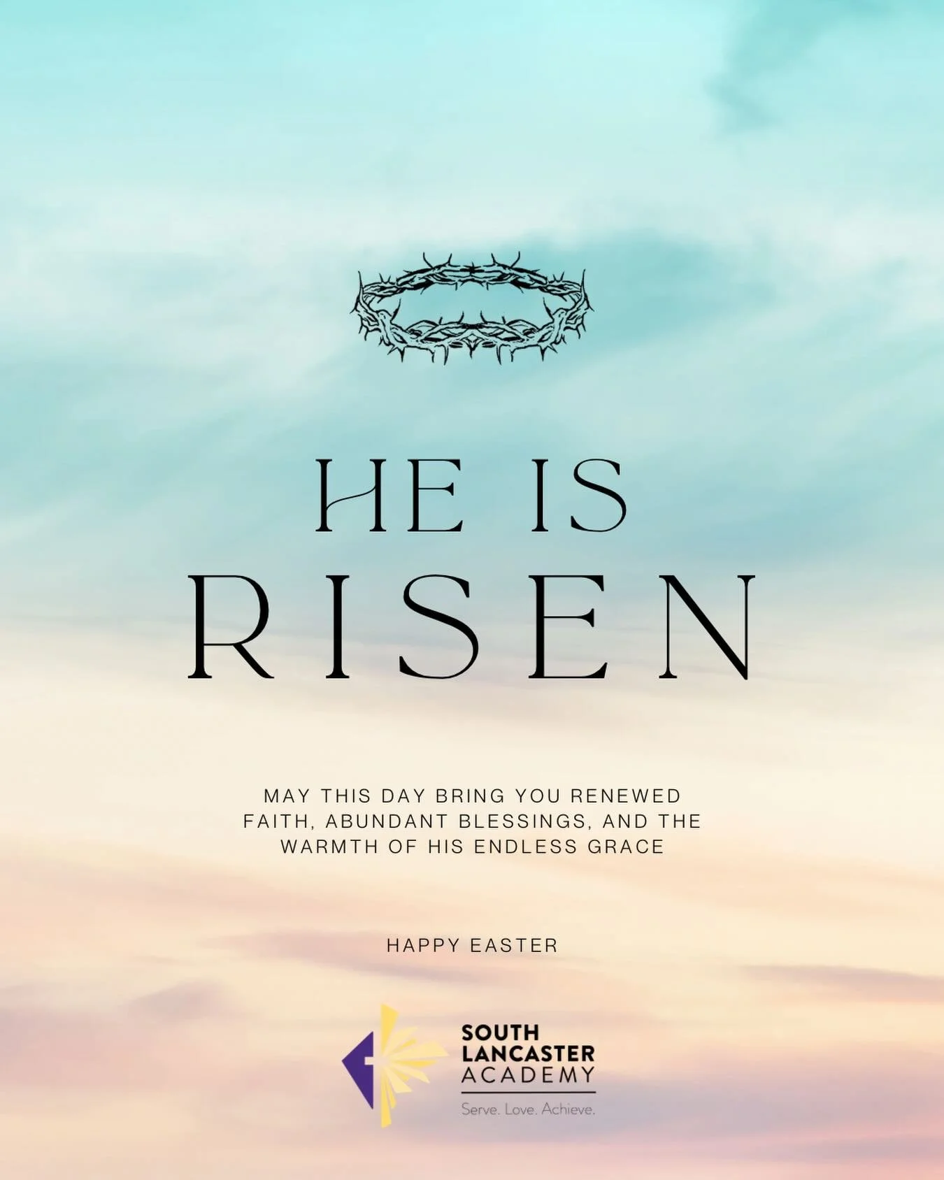 Happy Easter to all of our SLA family! #easter #jesus #heisrisen #southlancasteracademy