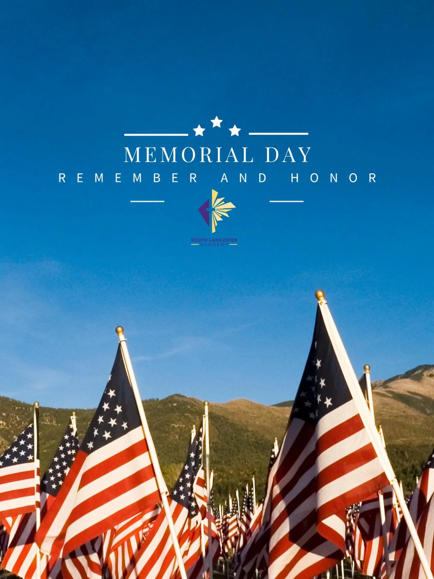 🇺🇸Happy Memorial Day 2026 to all of our SLA family! #thankful #memorialday #southlancasteracademy