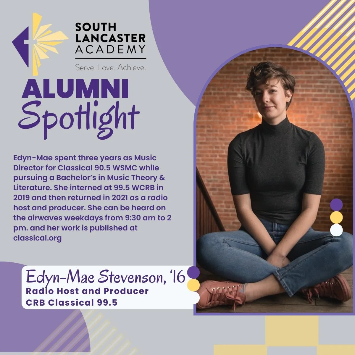 🎵🎤🎧Our May Alumni Spotlight might just be a familiar voice to many! Edyn-Mae Stevenson, radio host and producer, can be heard on air; whenever she is hosting, her energy and love of music is clear. Be sure to tune in to her show and check out her 