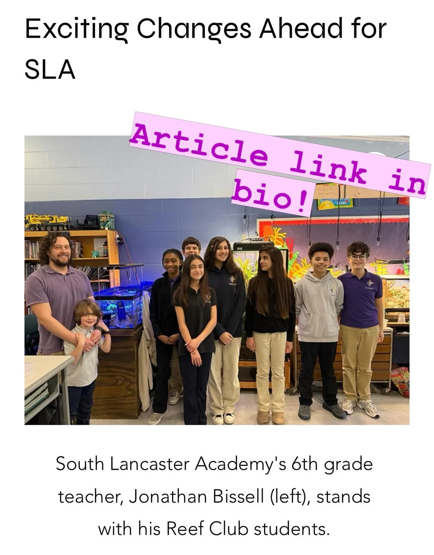 Check out our latest featured article from SNEC! Link in bio 💜 #middleschool #rebrand #southlancasteracademy #foundersday