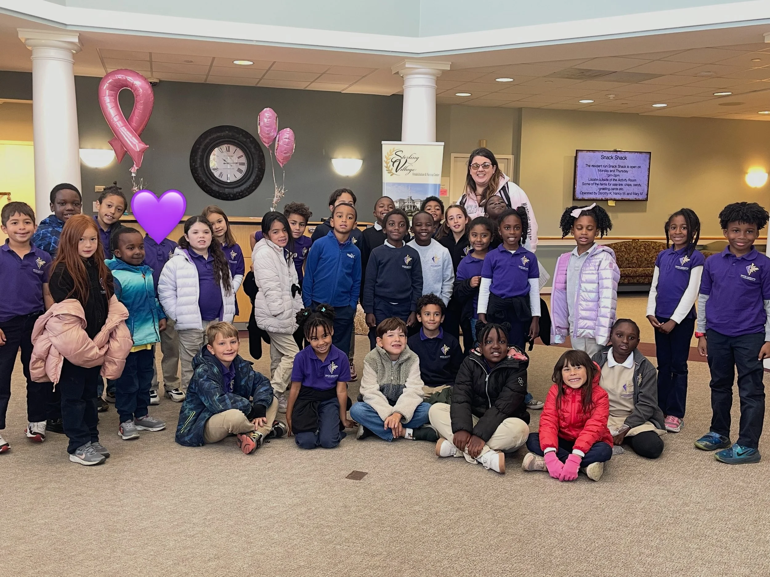 As part of our mission here at SLA, we provide opportunities for students to serve our community. This past Friday, grades 1-2 visited a nursing home where they brought a bit of sunshine to the residents 💜 #serveloveachieve #sla #mission #nursinghom