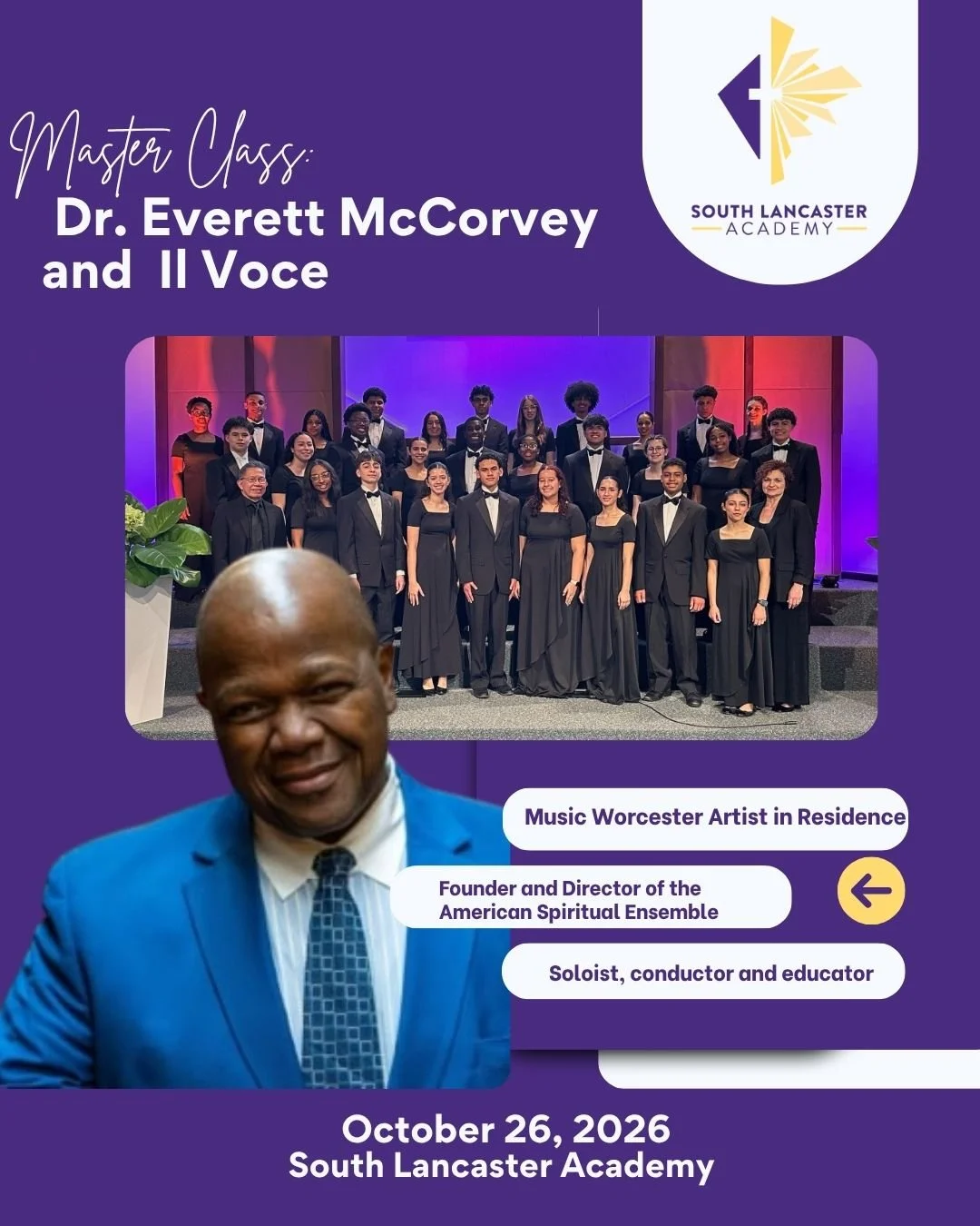 Il Voce is excited to announce they will have the pleasure of inviting Dr. Everett McCorvey to SLA for a Master Class! This is an incredible honor and the students are so lucky to be able to participate in this enriching activity. Dr. McCorvey is the