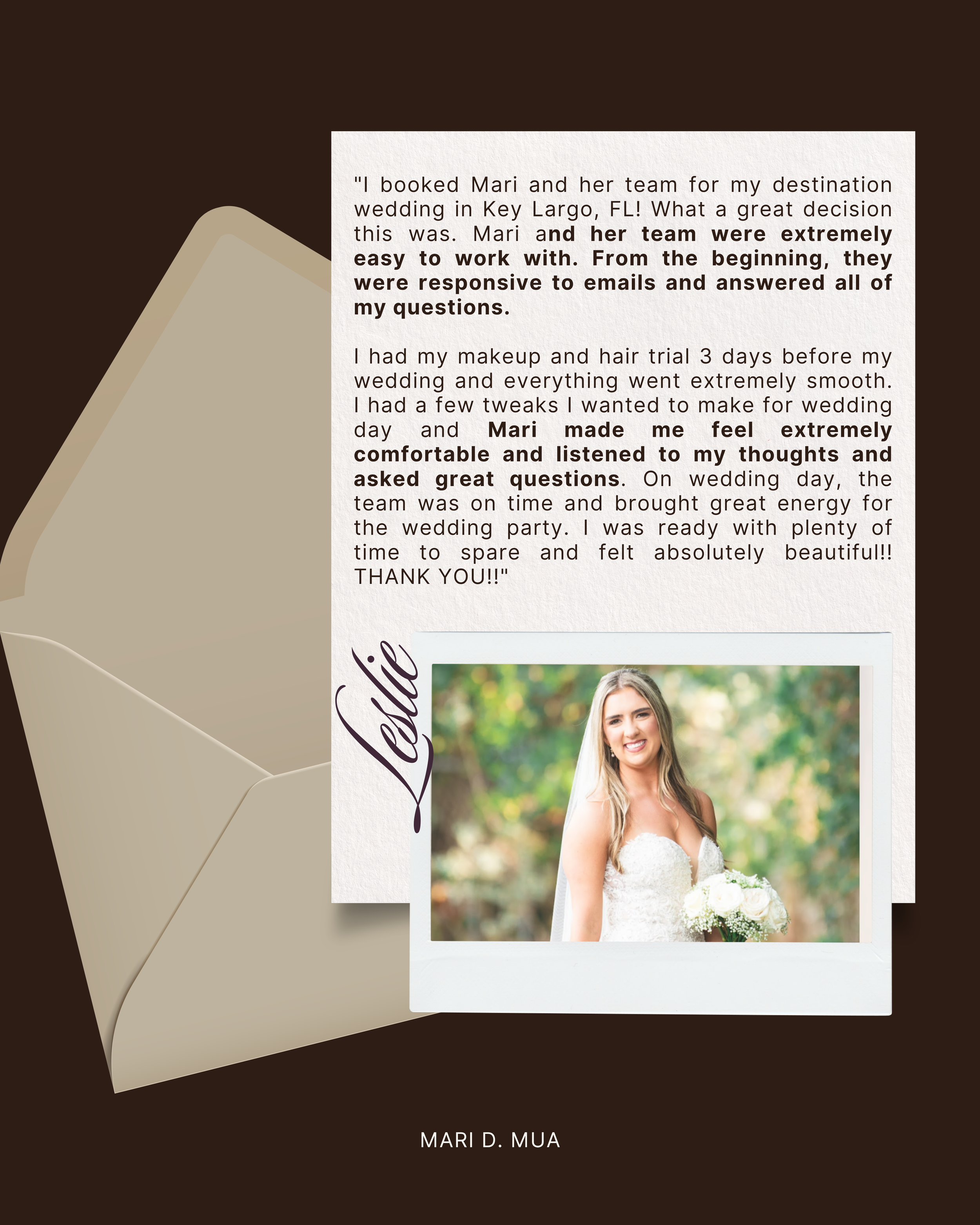 destination bride leslie