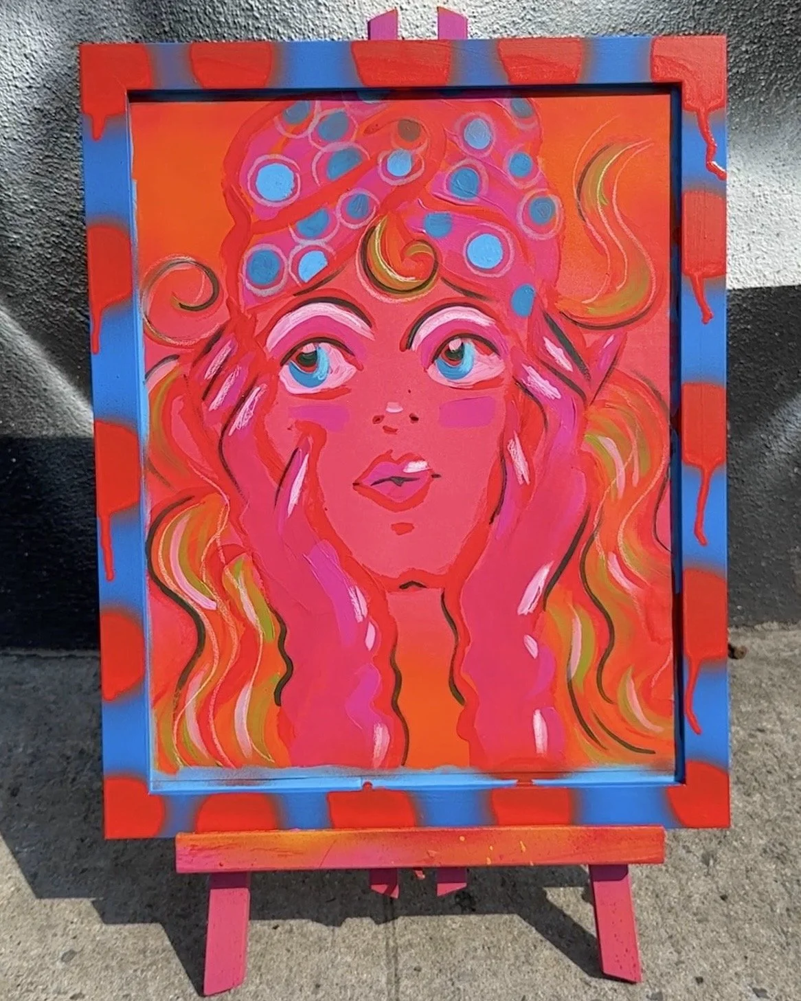 "Genevieve II" 11x14" framed painting on paper