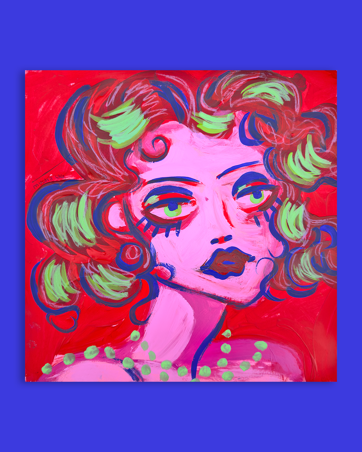 "Chloe" 12x12" painting on paper