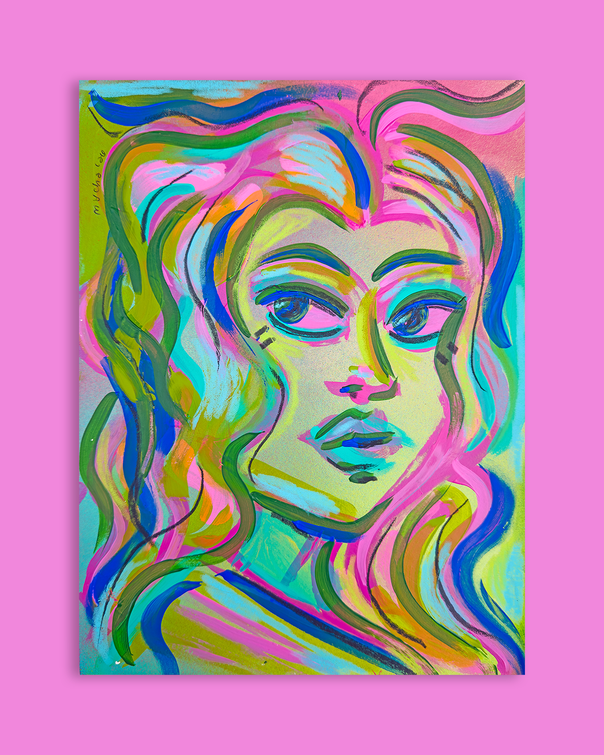 "Raquelle" 9x12" painting on paper