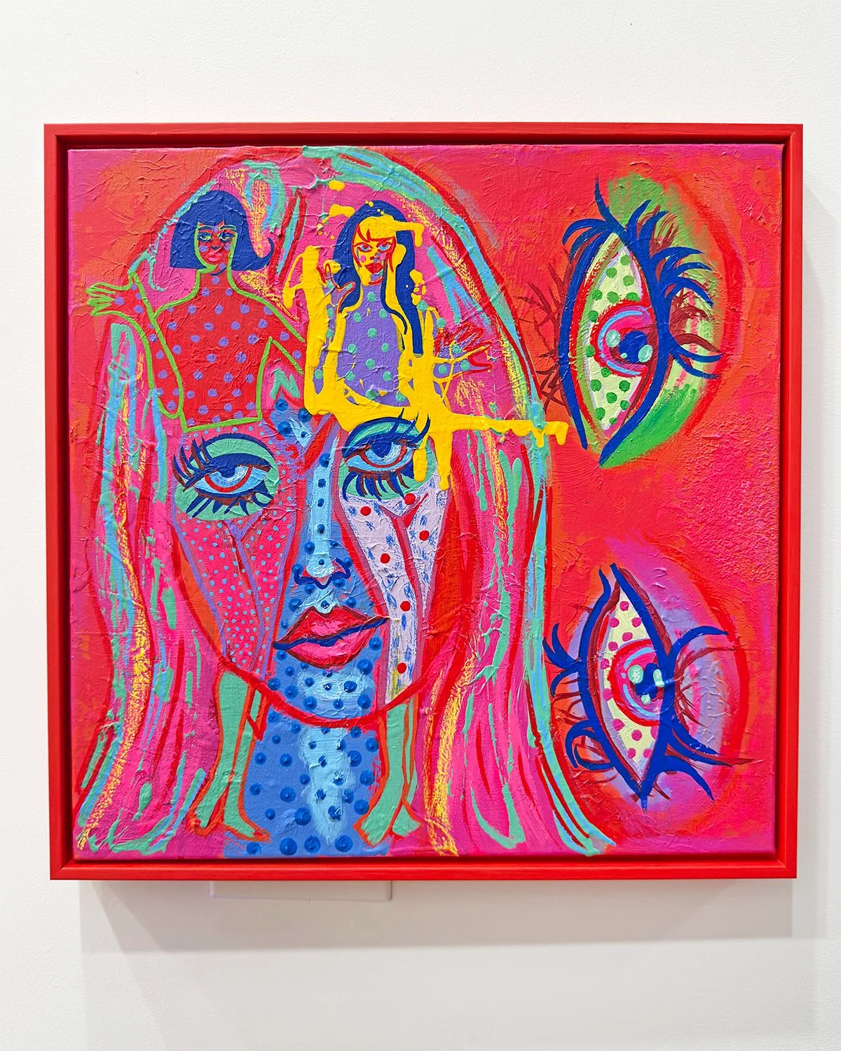 "GIRLY GIRL 08" 20x20" framed painting