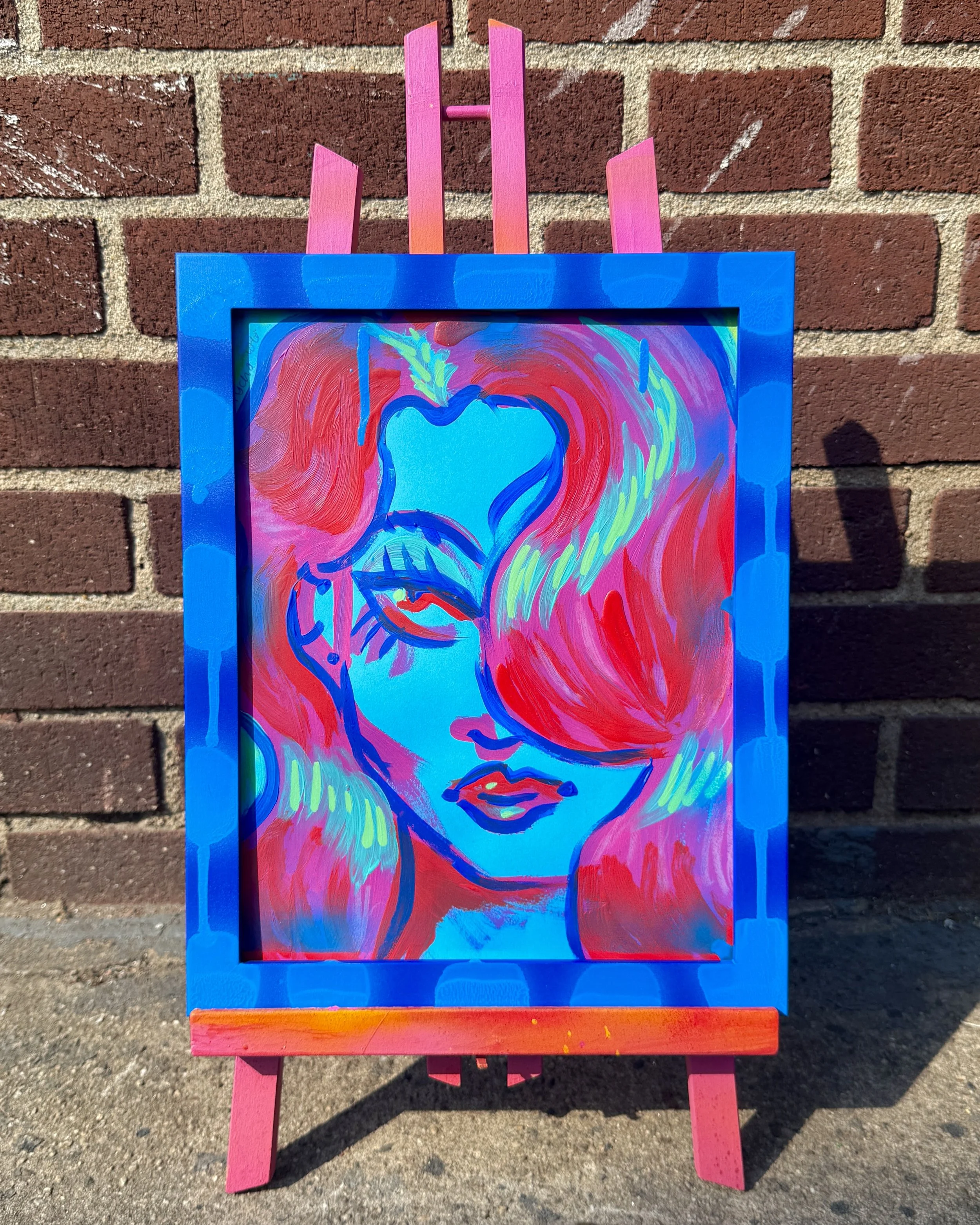 "Yessica" 8.5x11" painting on paper
