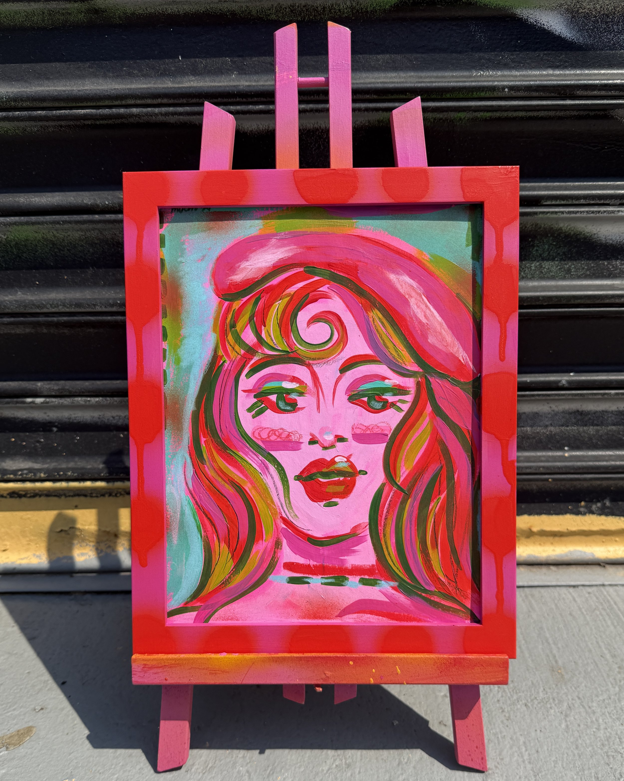 "Naomi" 8.5x11" framed painting on paper