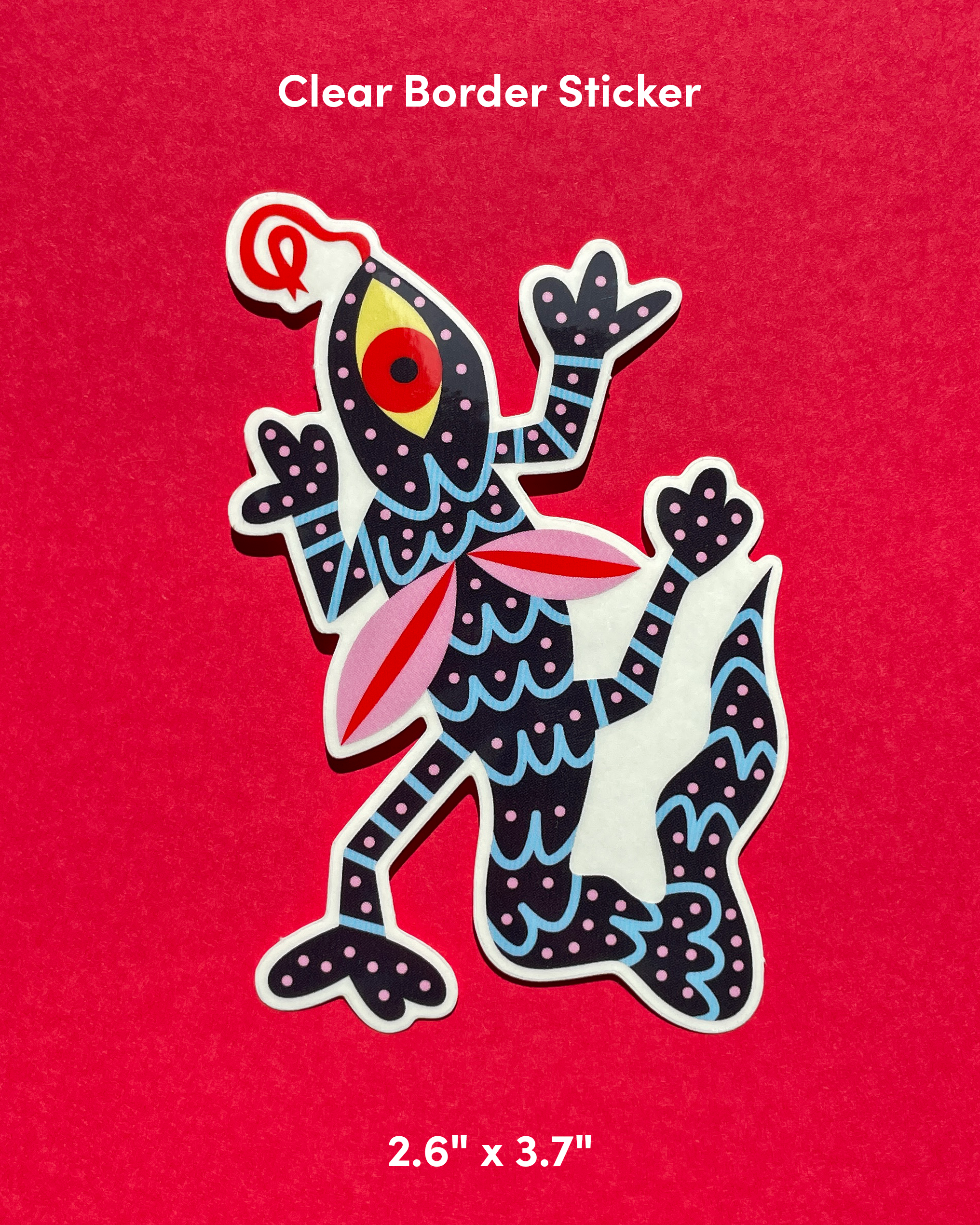 "Gecko Fly" Sticker, 2.6" x 3.7"