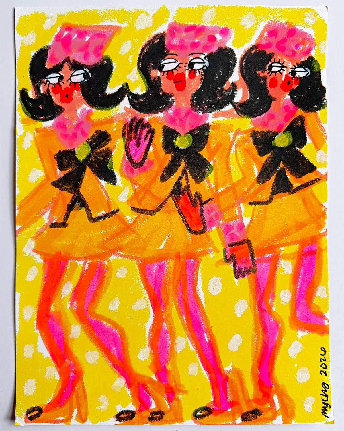 “Vogue Italia 1991" 9x12" Painting on Paper