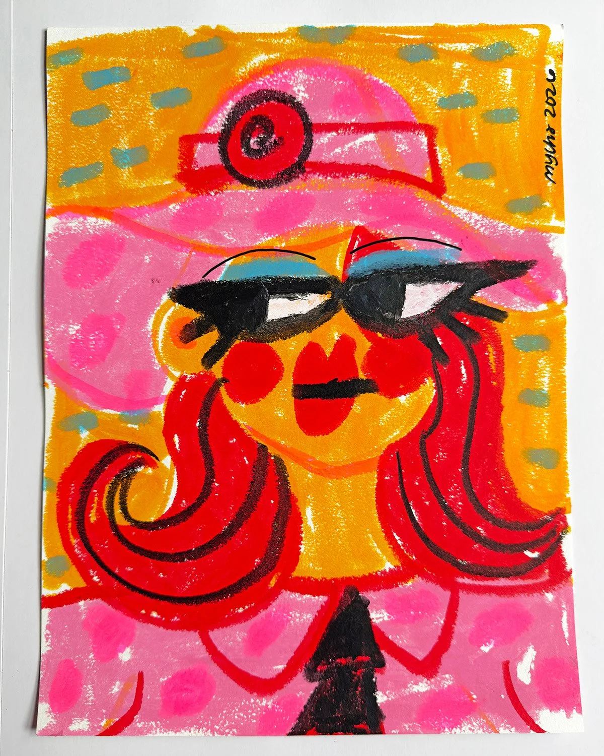 “La Dama" 9x12" Painting on Paper
