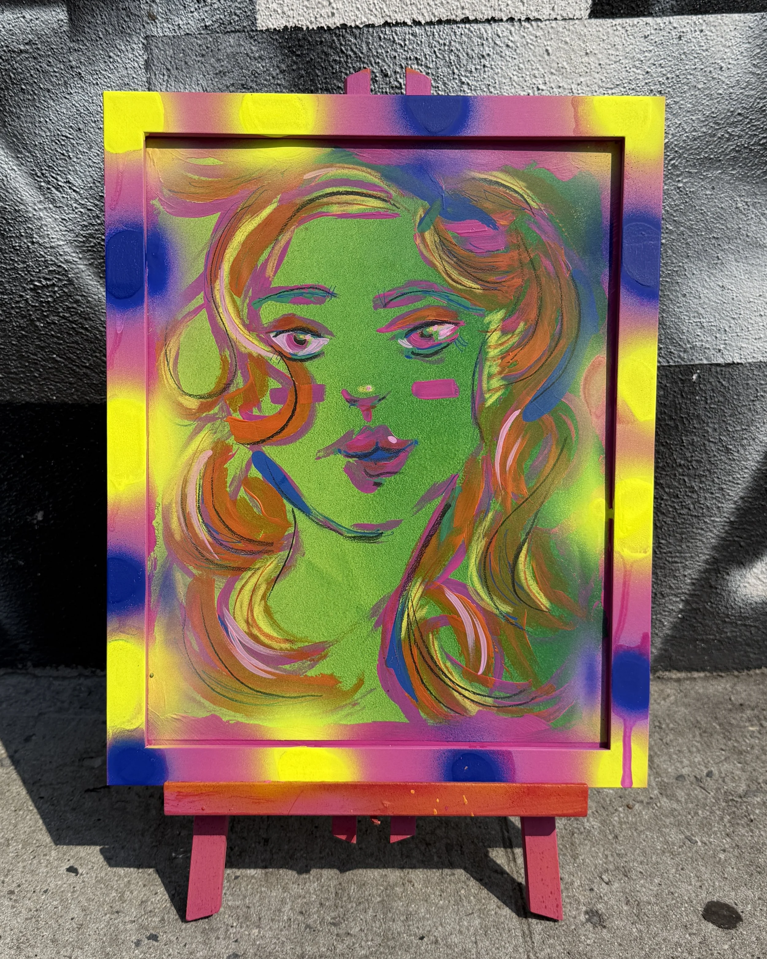 "Milanna" 11x14" framed painting on paper