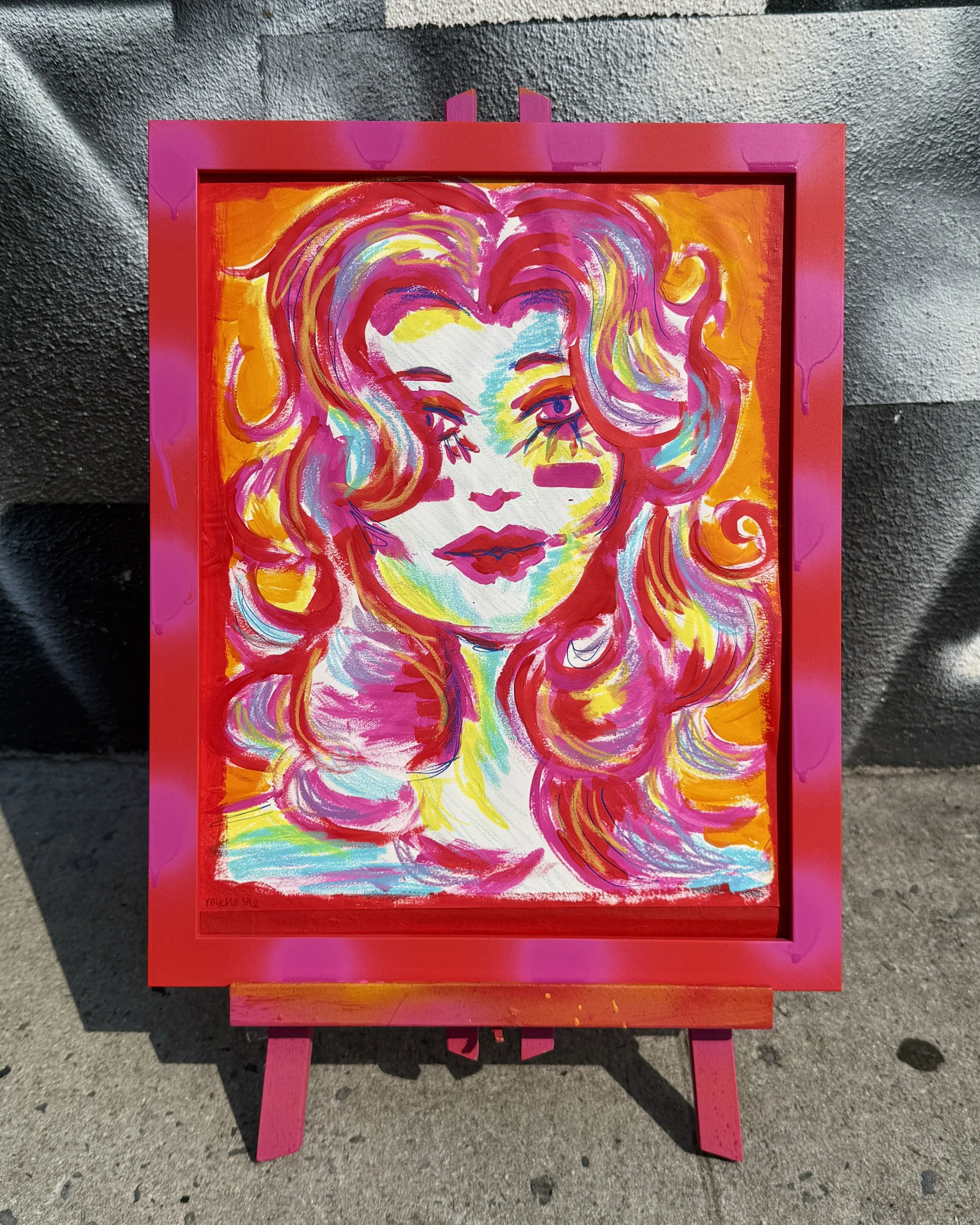 "Sharon" 11x14" framed painting on paper