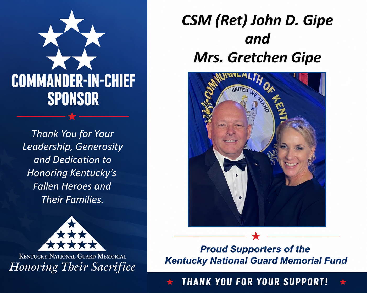 CSM (Ret) John Gipe and Gretchen Gipe