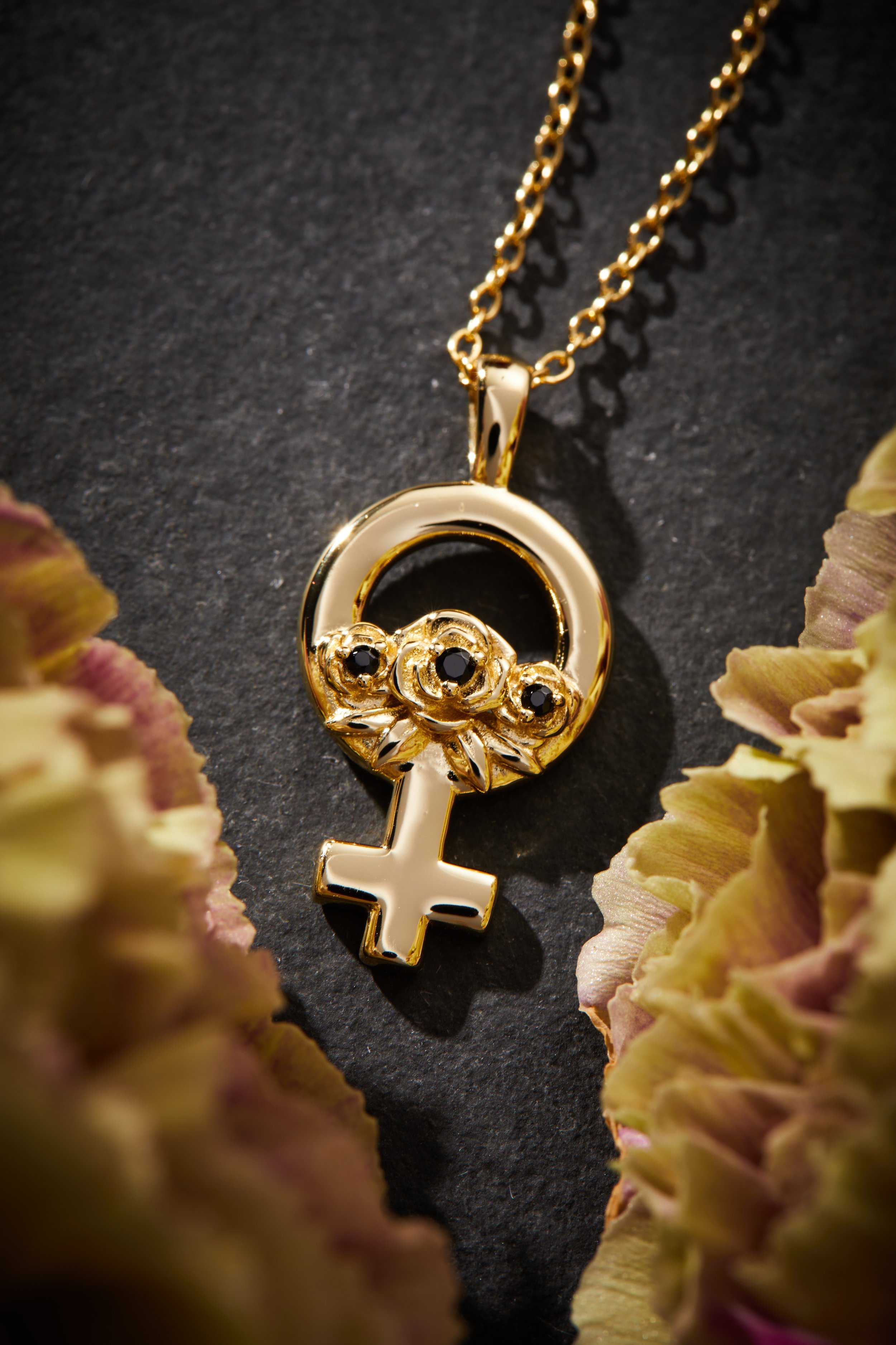 Gold Woman Power Pendant Necklace - Gift at the Gardner