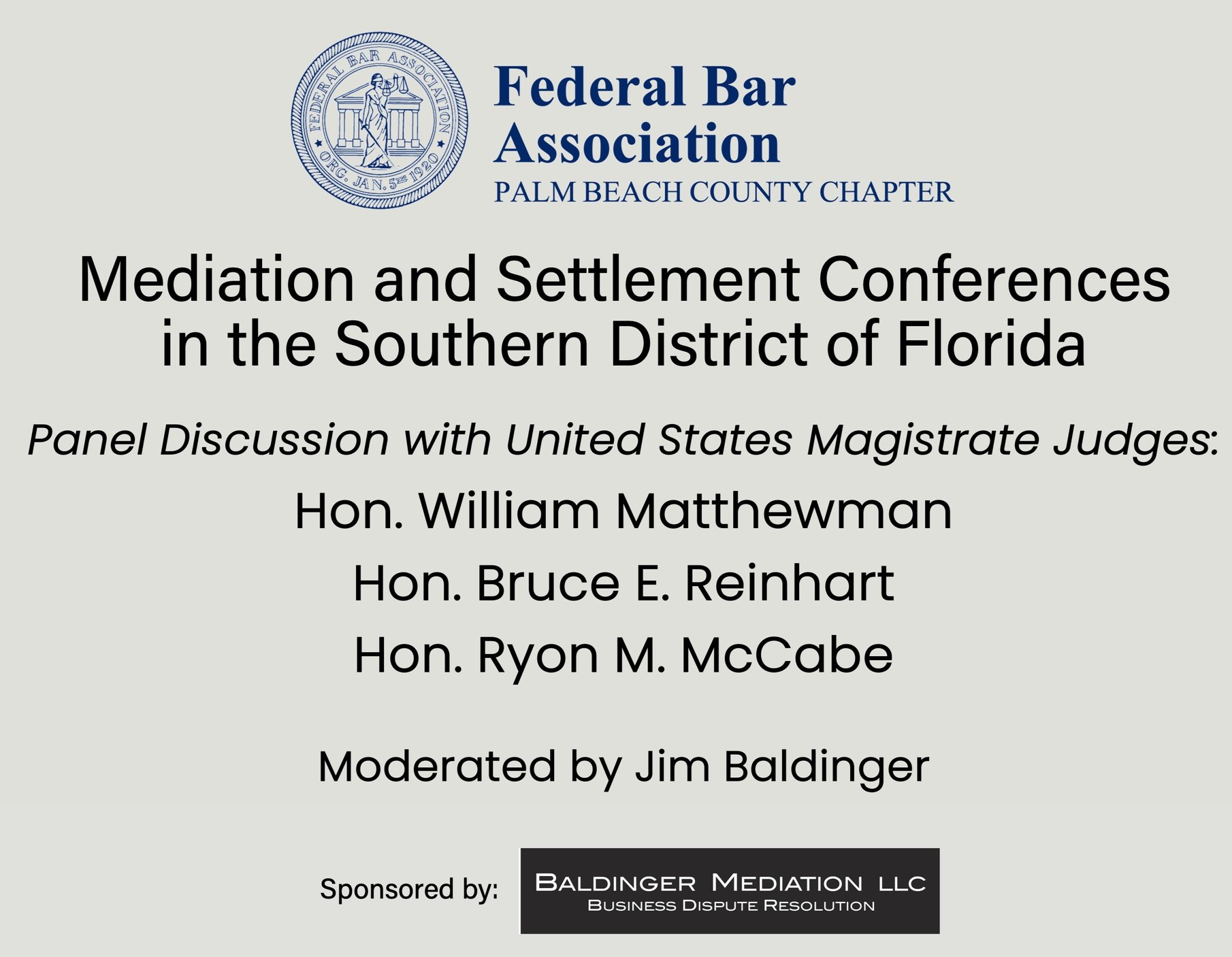 Federal Bar Association CLE with Magistrate Judges