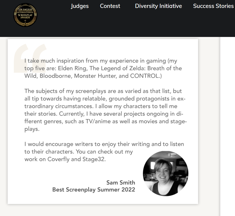 They even featured me on their success stories page!