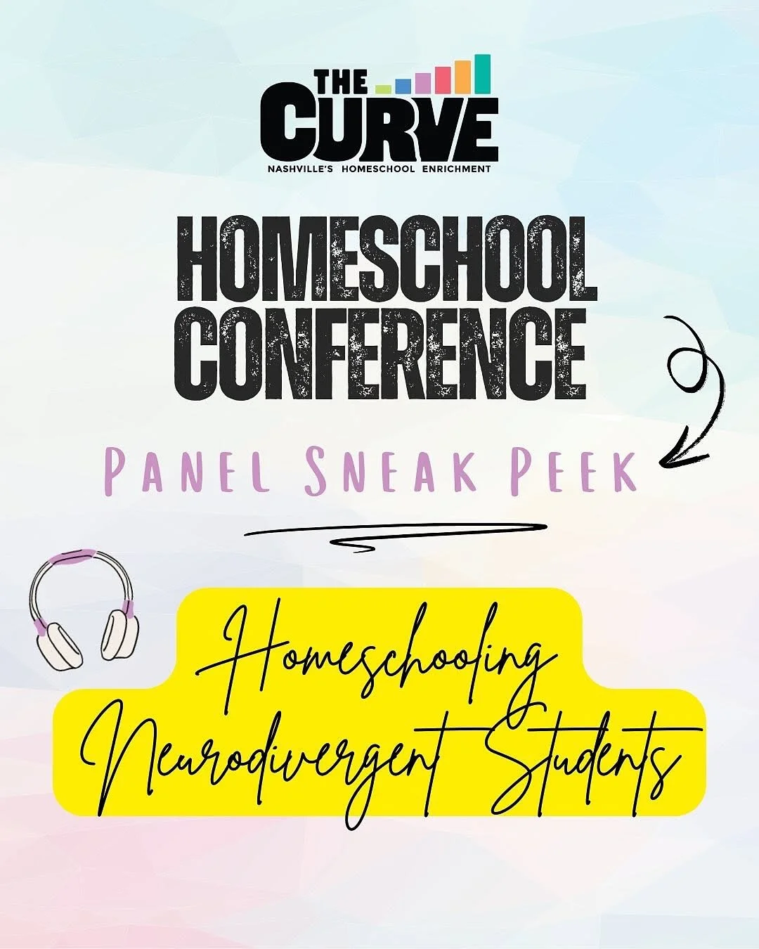 Whether you’re a seasoned homeschooling family or just curious if homeschooling could be right for your child, this day is designed for YOU!
Join us at The Curve Conference on July 19th from 10:00 AM - 4:00 PM @nossicollegeart 
Learn more and