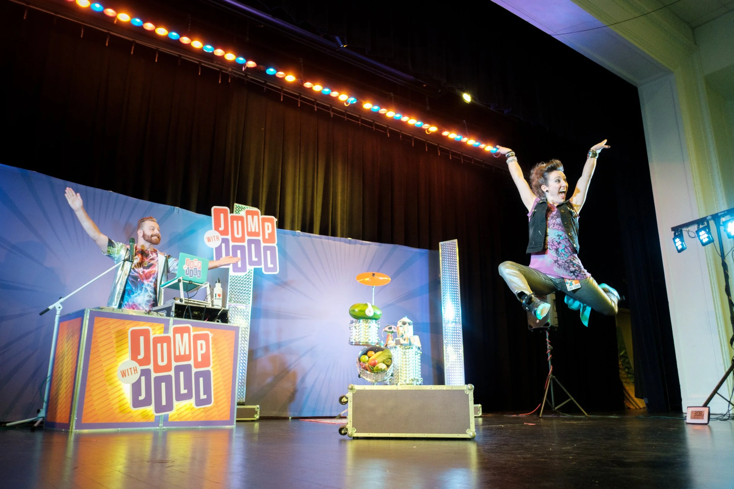 Jill in The Jump with Jill Live Tour Rocking schools and public events across the US