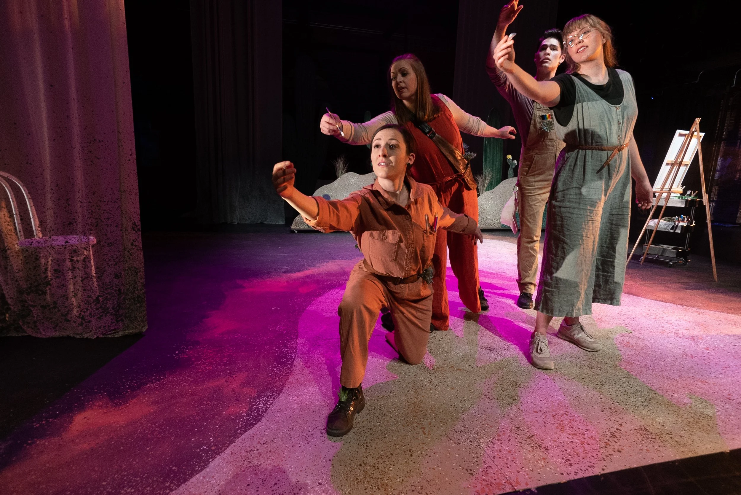 Chorus in Painting Lessons New Hazlett CSA Series A world premiere play written and directed by Jasmine Roth Photo by Renee Rosensteel