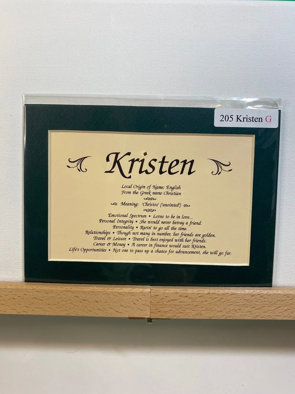 First Name Meaning Prints - Matted 5x7 - Girl (K) — OH'Irish