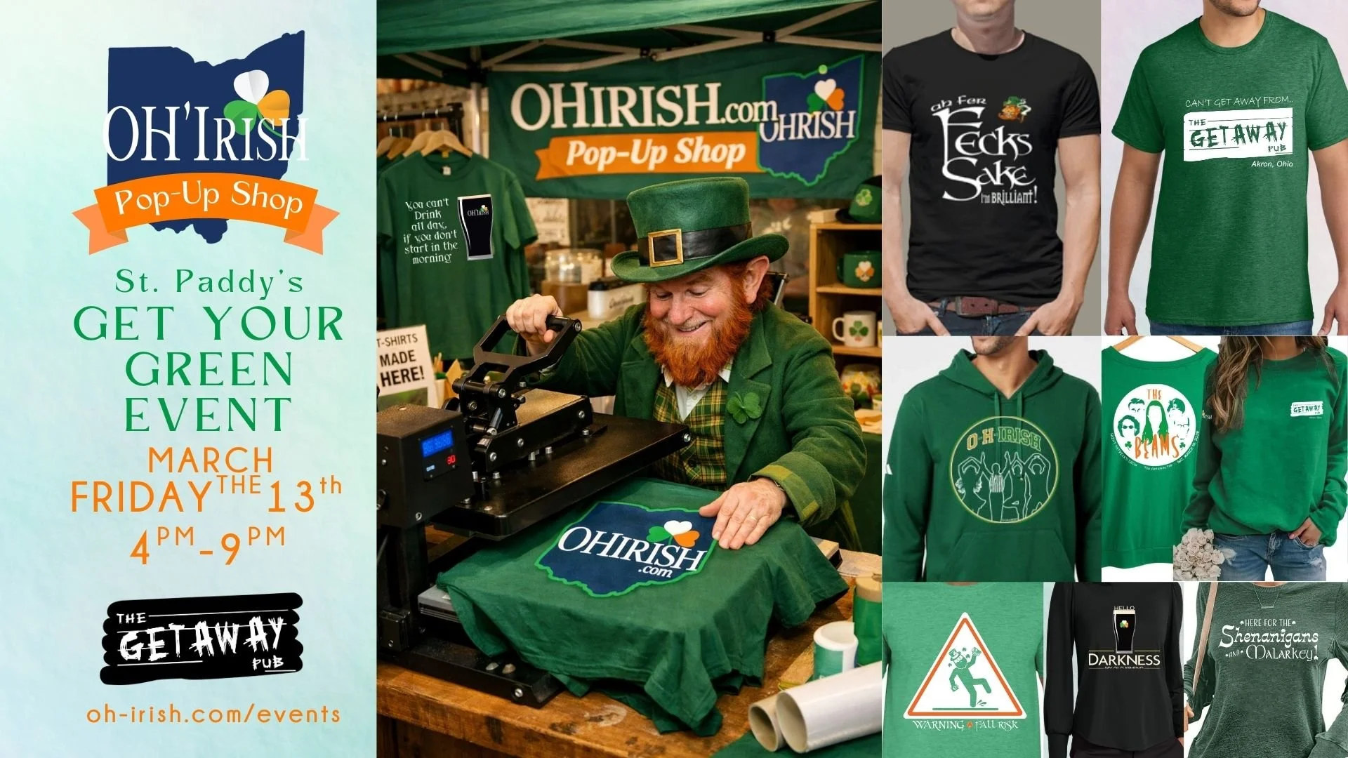 Get Your GREEN Pop-Up Shop - The Getaway Pub