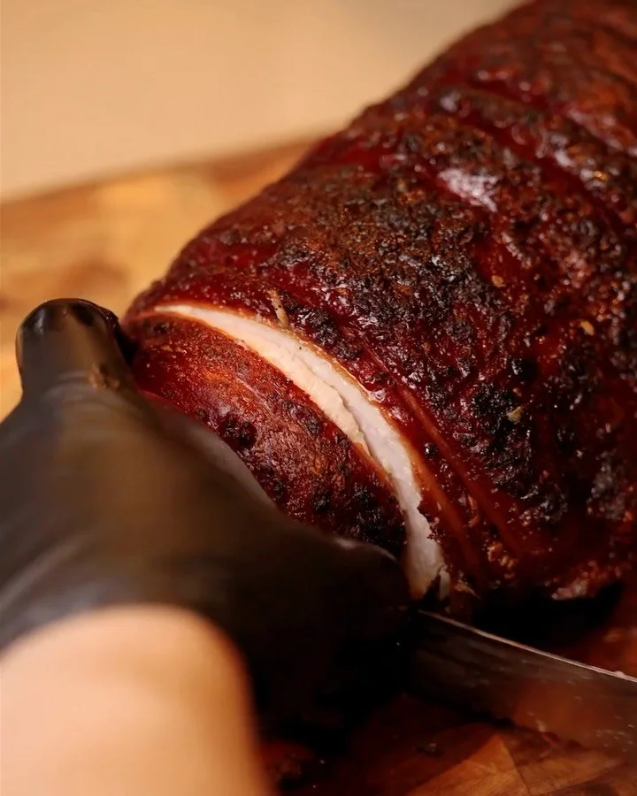 New at @austinrotisserie: crispy, juicy porchetta - by the slice or in a new porchetta baguette sandwich!