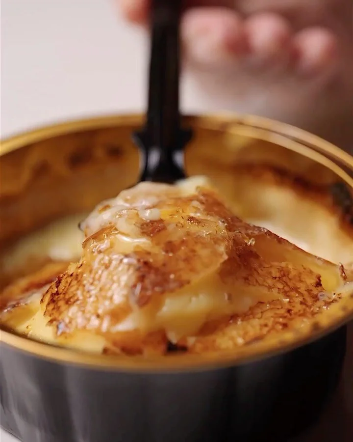 Crack the caramelized top. 🔥 Cr&egrave;me br&ucirc;l&eacute;e has arrived at @austinrotisserie