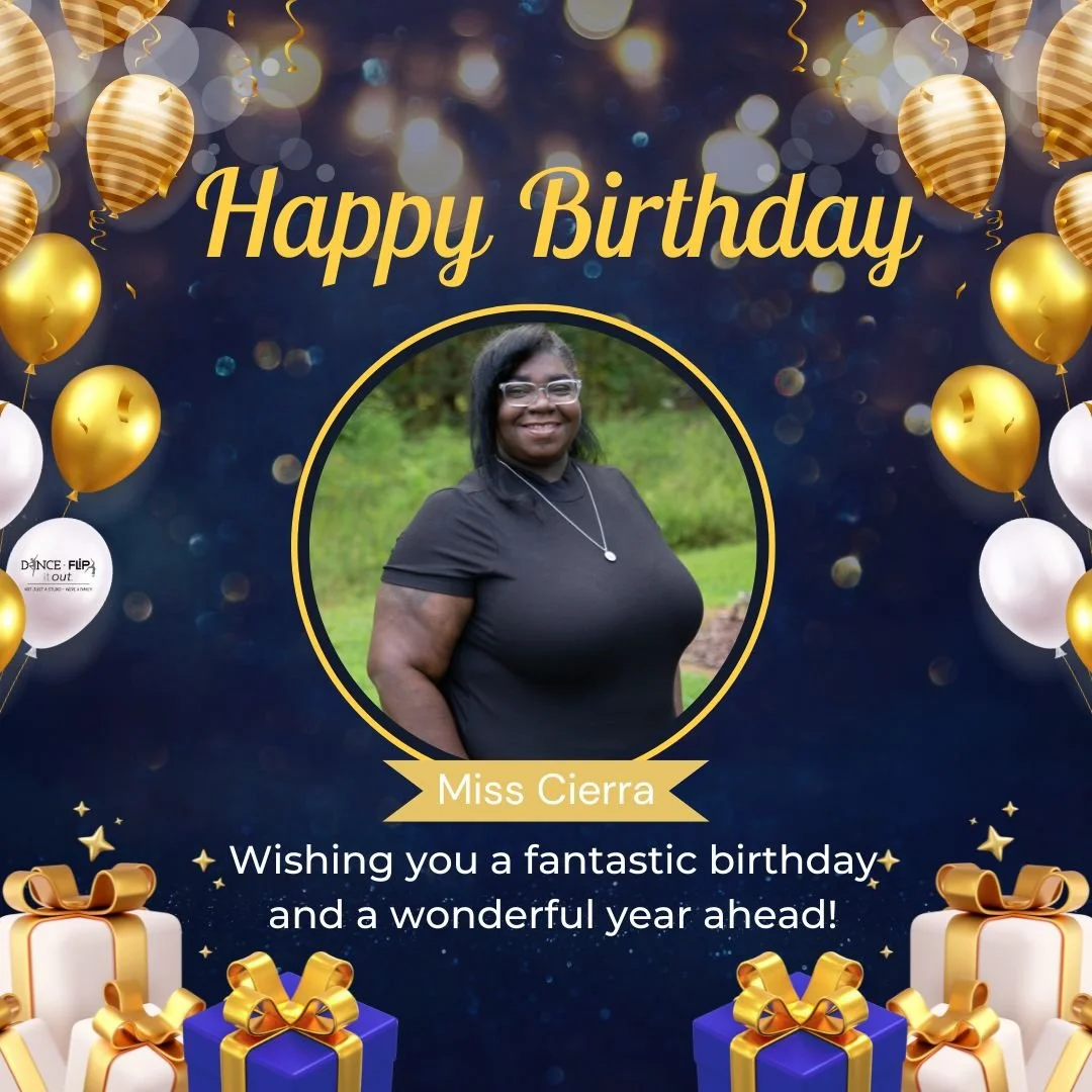 🎉💪 Happy Birthday, Miss Cierra! 💃🤸&zwj;♀️

From hip hop grooves to tumbling moves, your energy, encouragement, and fierce spirit light up every class! You bring strength, style, and heart to everything you do, and we&rsquo;re so grateful to hav