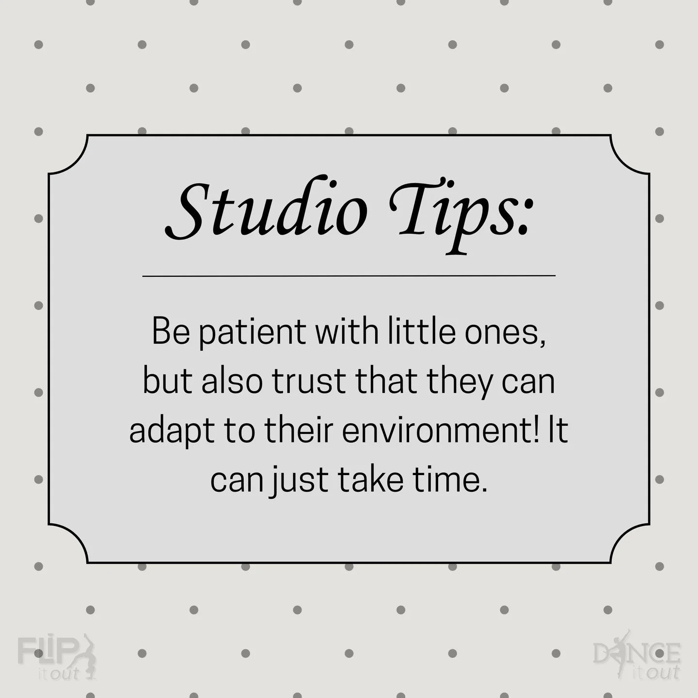 ✅Studio Tips:

Be patient with little ones! 🩷