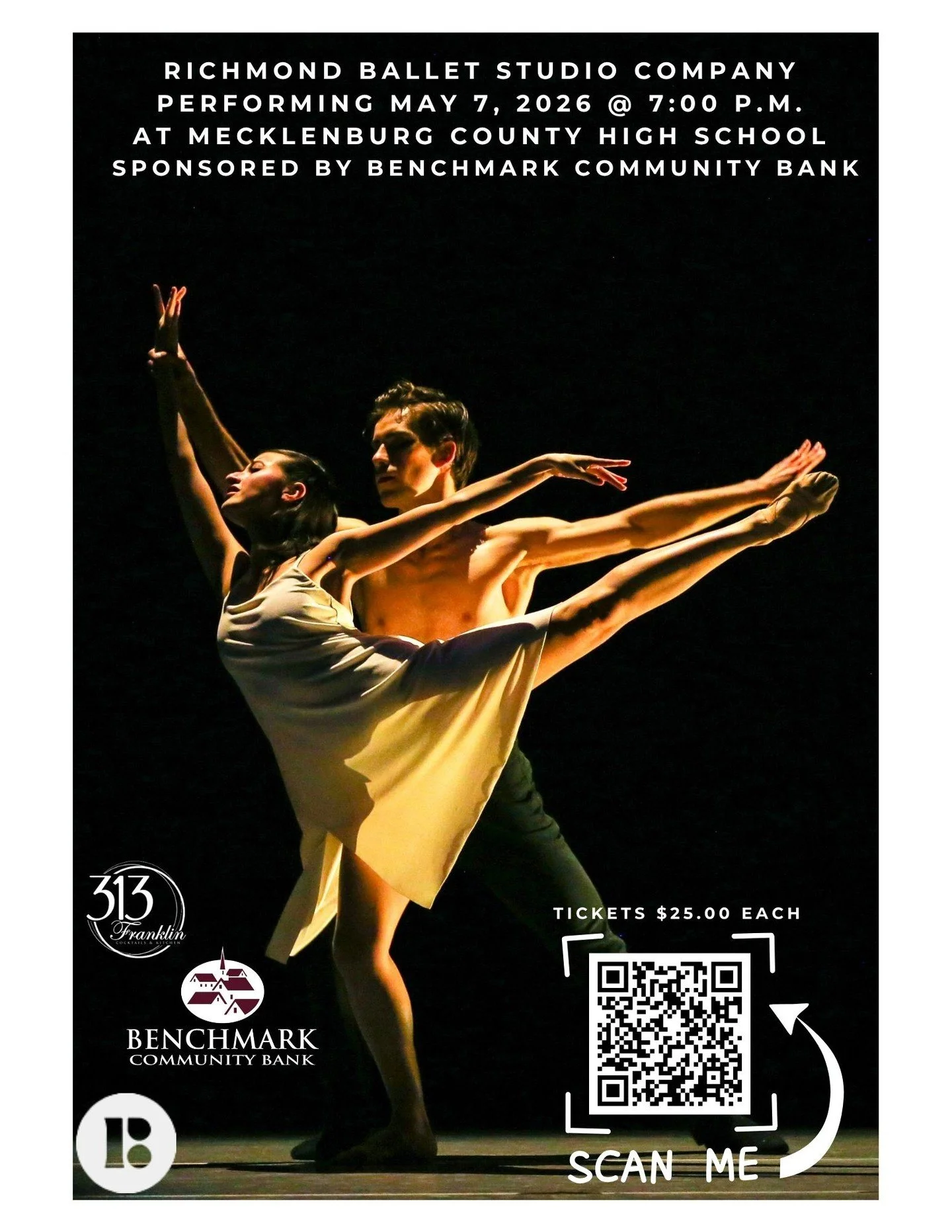 We are so grateful for the incredible support behind this special event! 🩰✨

A huge THANK YOU to 313 Franklin for generously sponsoring lunch and dinner for our performers during the Richmond Ballet Studio Company performance on May 7th! Your supp