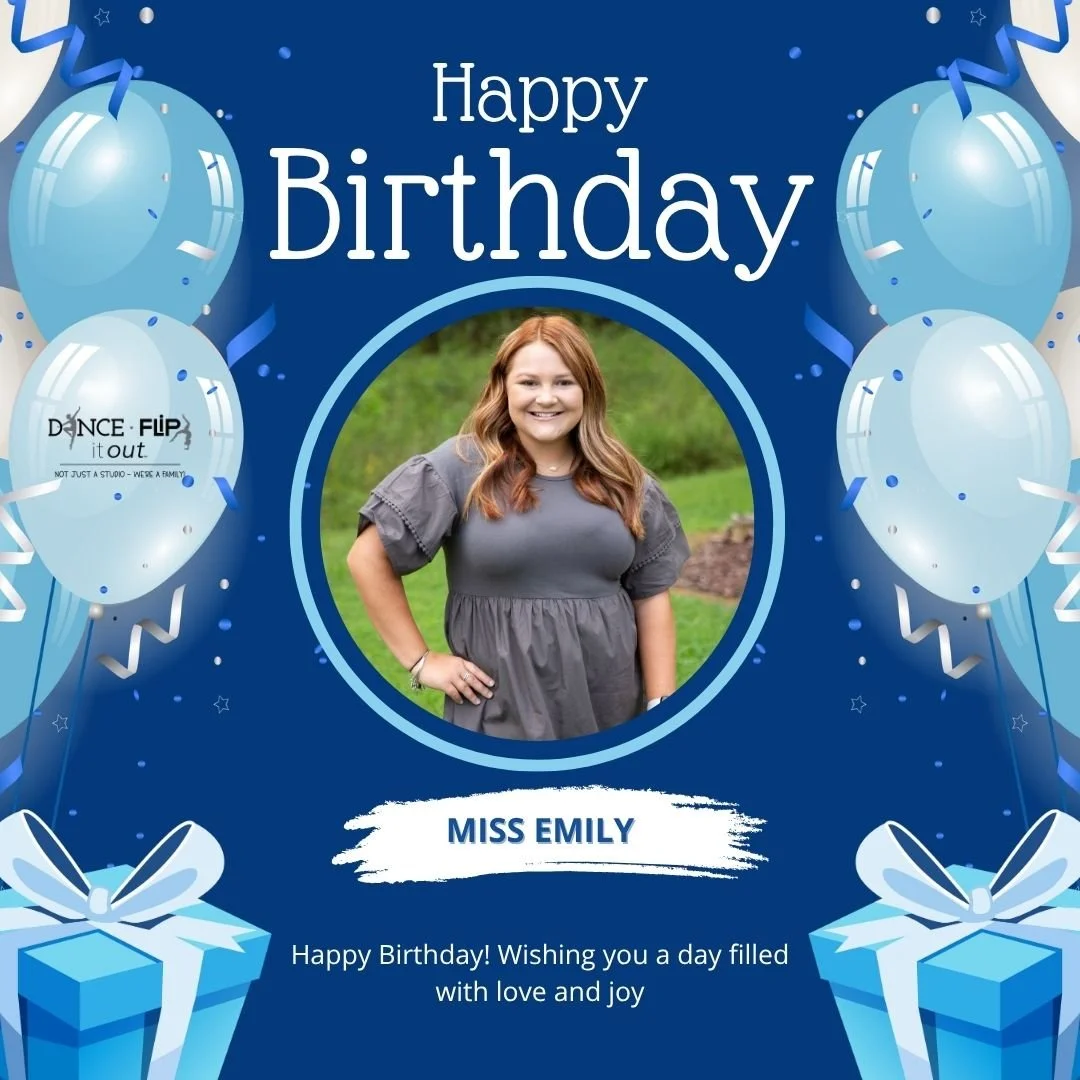 🎉🎂 Happy Birthday, Miss Emily! 🎂🎉

Whether you're keeping everything running behind the scenes or leading an energetic Irish step, your hard work and joyful spirit keep our studio thriving! 💙🍀

Wishing you a birthday filled with love, laugh