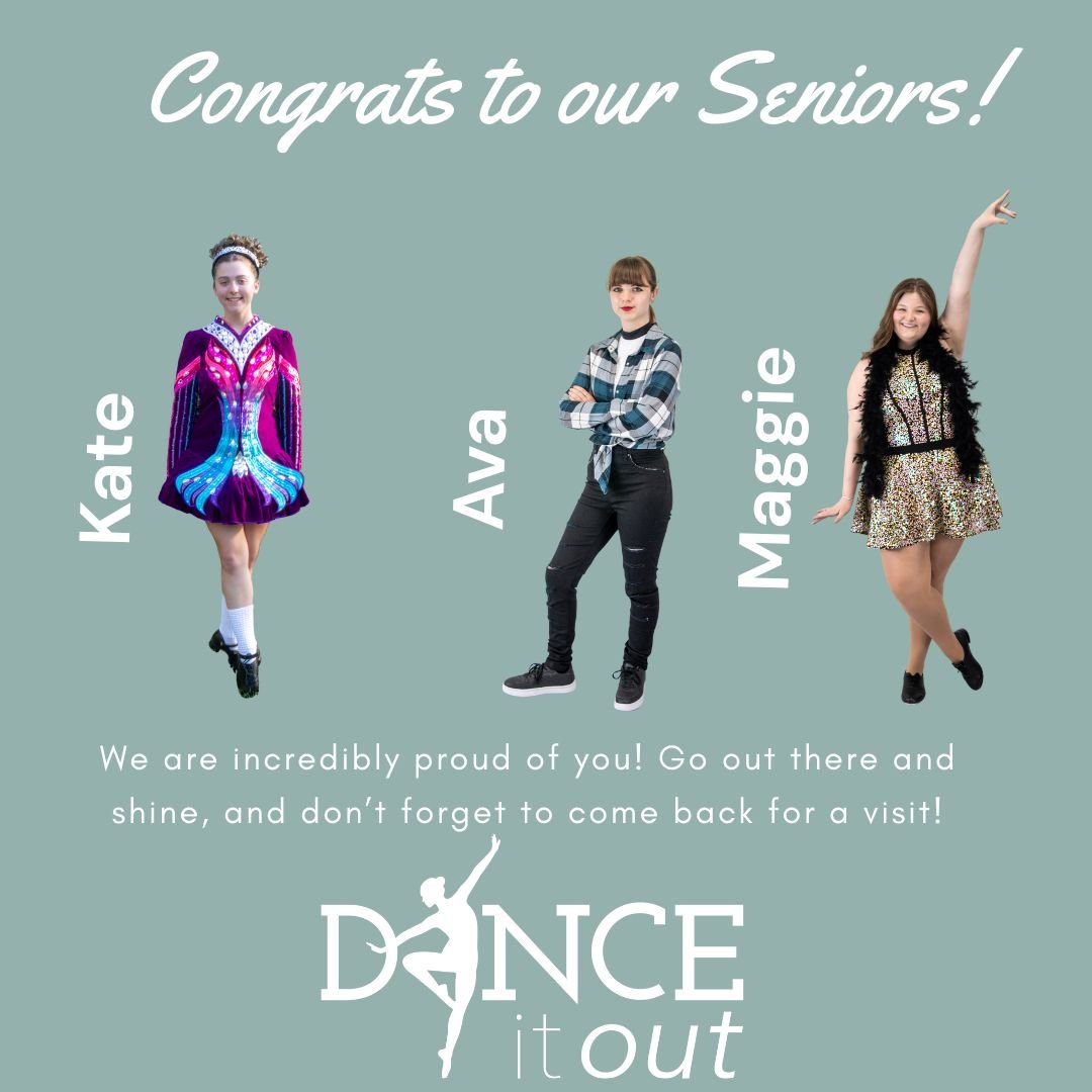 🎓✨ Congrats to Our Seniors! ✨🎓

Katie, Ava, and Maggie &mdash; we are so incredibly proud of you! Watching you grow, both as dancers and as individuals, has been such a joy. Your hard work, dedication, and passion have truly shined through every 
