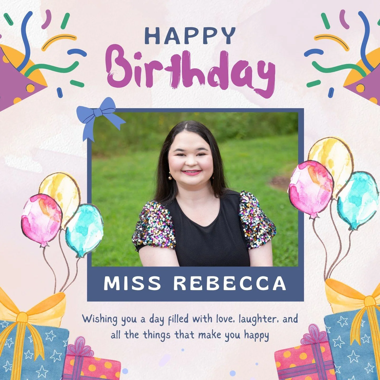 🎉🎂 Happy Birthday, Miss Rebecca! 🎂🎉

Your sparkle, creativity, and dedication shine through in everything you do, and we are so thankful to have you as part of our Dance &amp; Flip It Out family! 🌟

Wishing you a day full of love, laughter, 