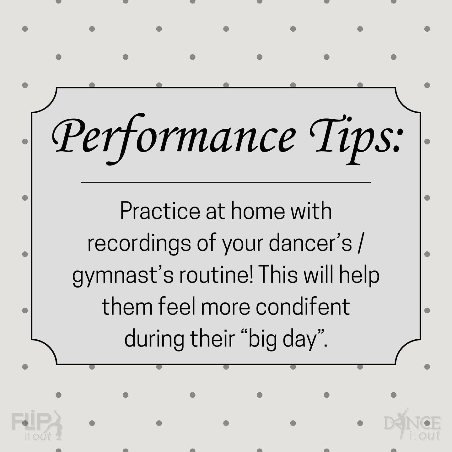 ✅Studio Tips:

Use the recording we post during recital / meet season to help your child practice at home! 🤸&zwj;♂️