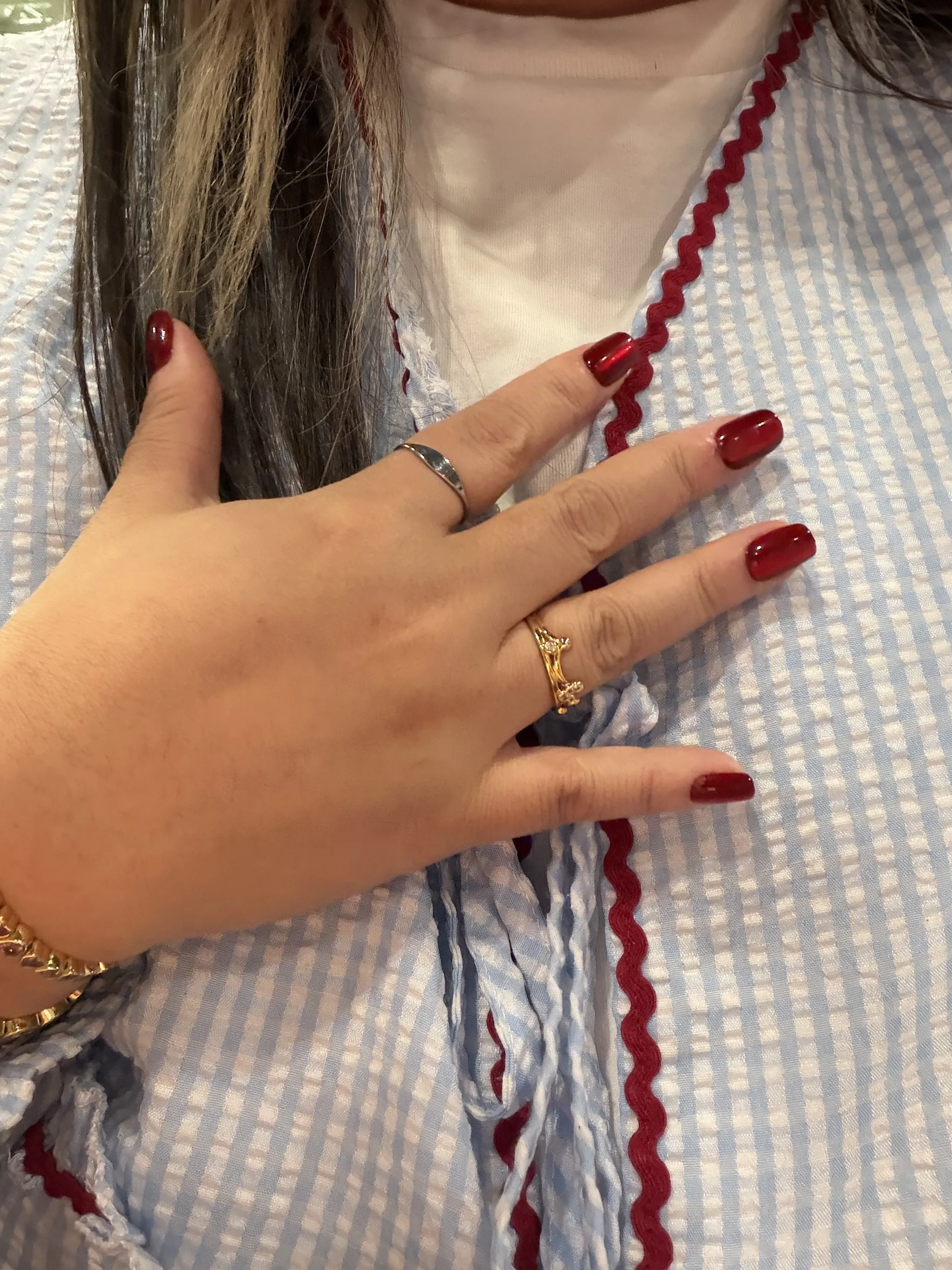 red ruby press on nails