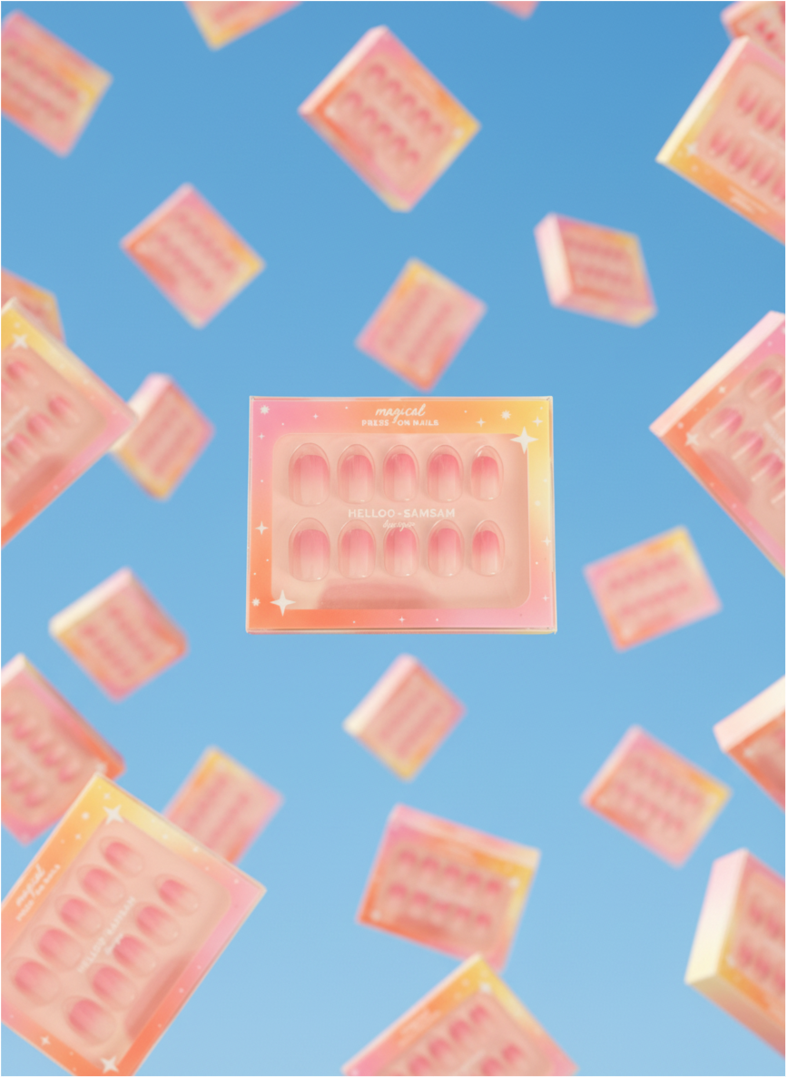 sweet peach press on nails