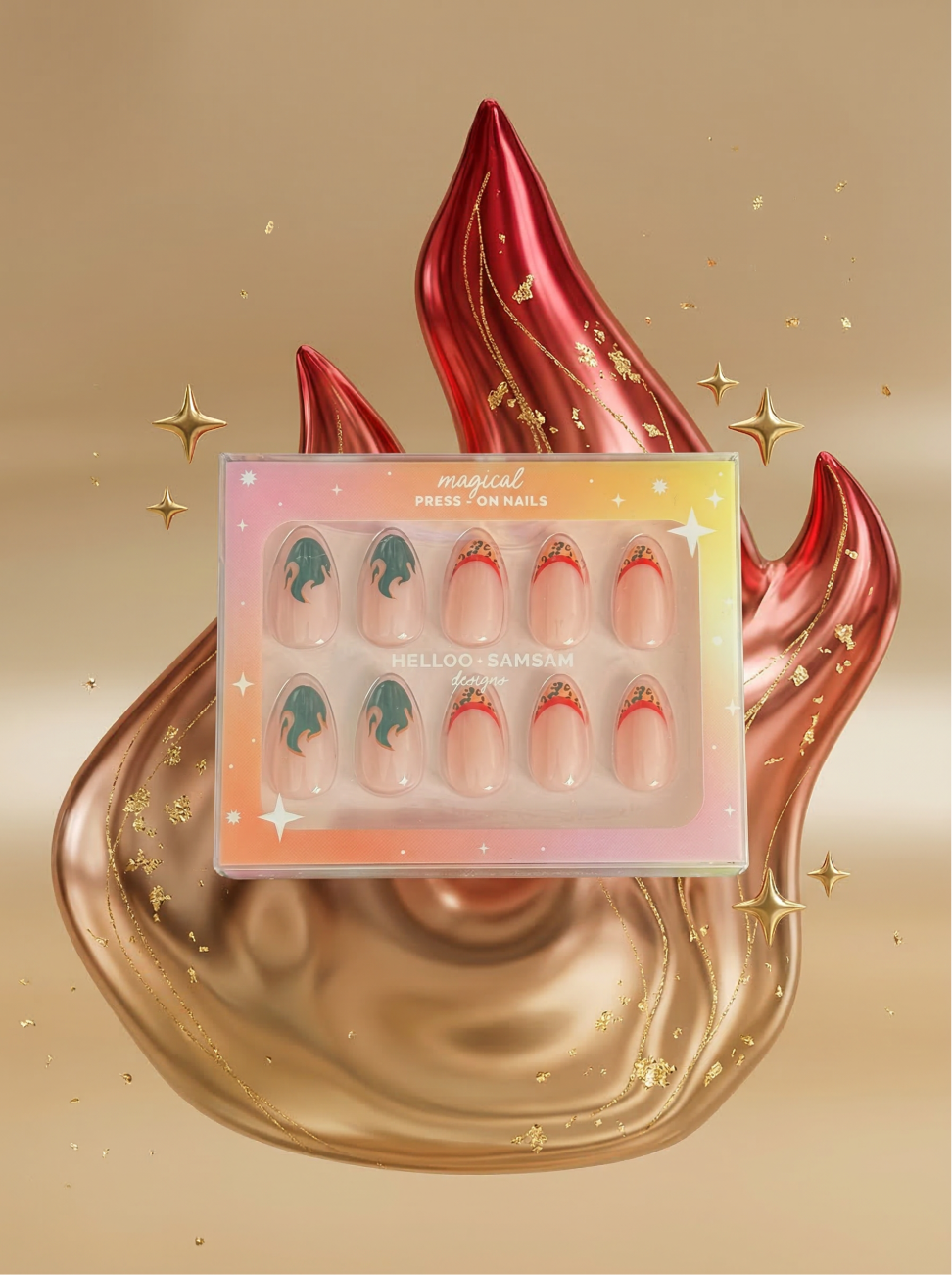 Fuego Press On Nails