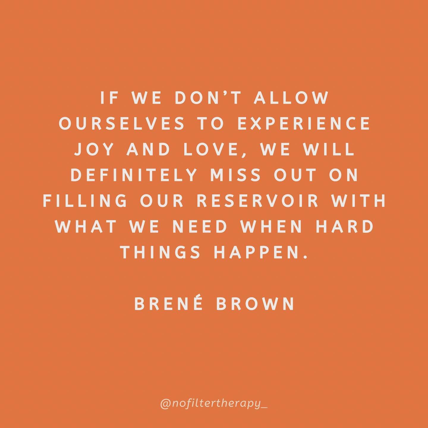 If you saw my post yesterday on cherophobia, you learned that some people are afraid of feeling joy and happiness. 😔

💛 Bren&eacute; Brown discussed joy as one of the most vulnerable emotions we can feel and it is necessary to get through tough tim