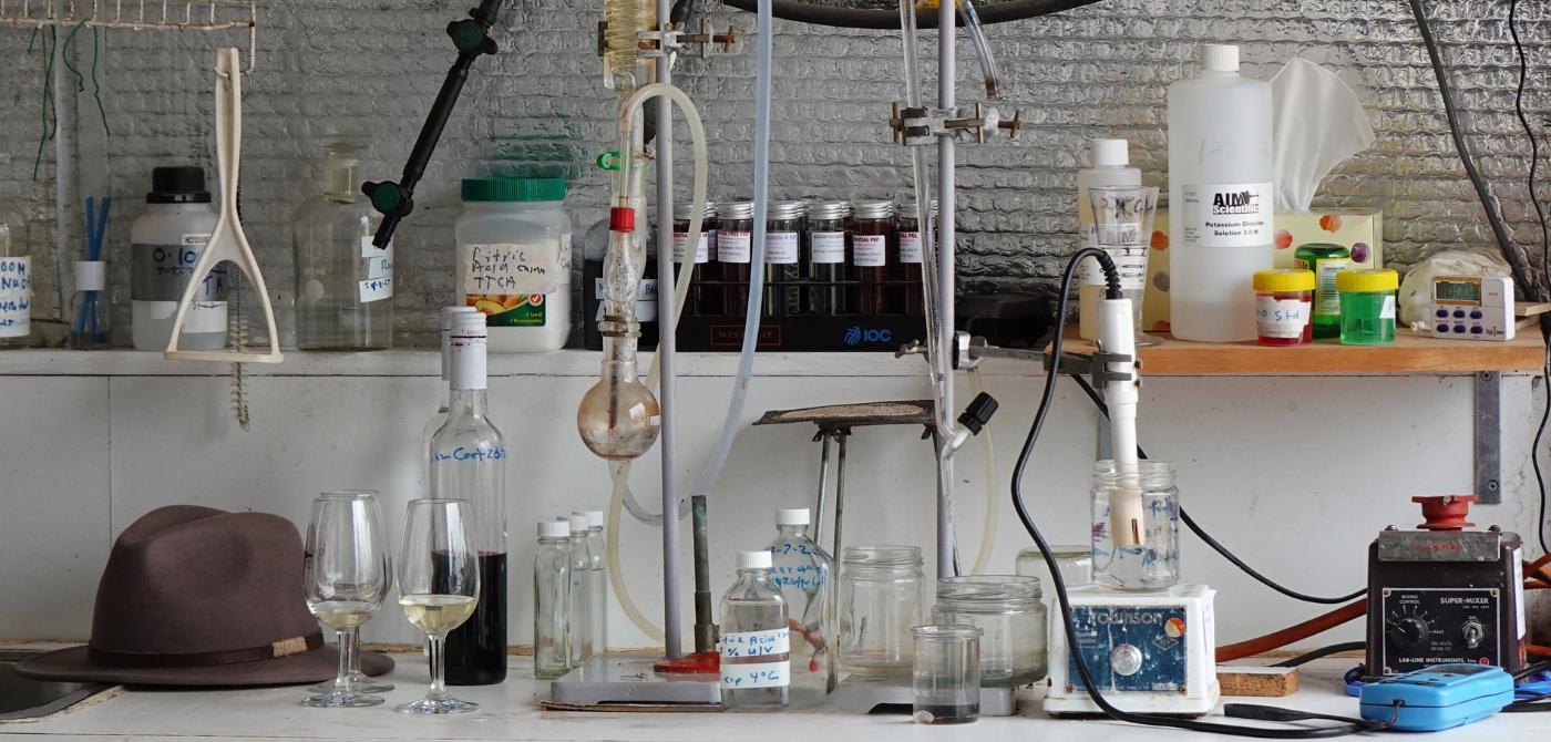 Precision wine analysis at Barritt Vineyards laboratory in Barossa Valley, South Australia