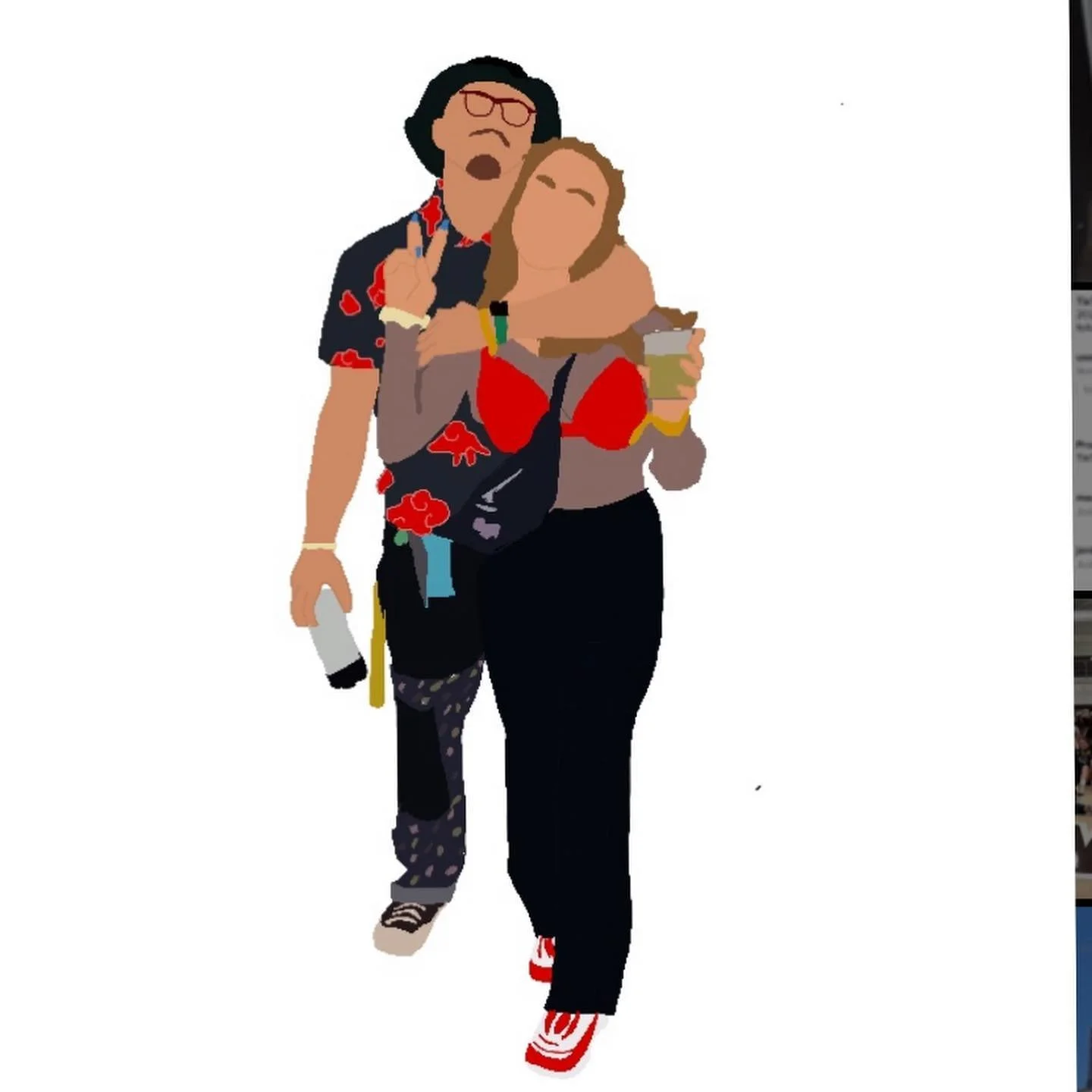 Loved getting to work on some valentines gifts! 💕#valentinesday #love #cute #etsy #etsyshop #etsysale #digitalart #customstickers #facelessportrait #couplegoals #follow #like #viral