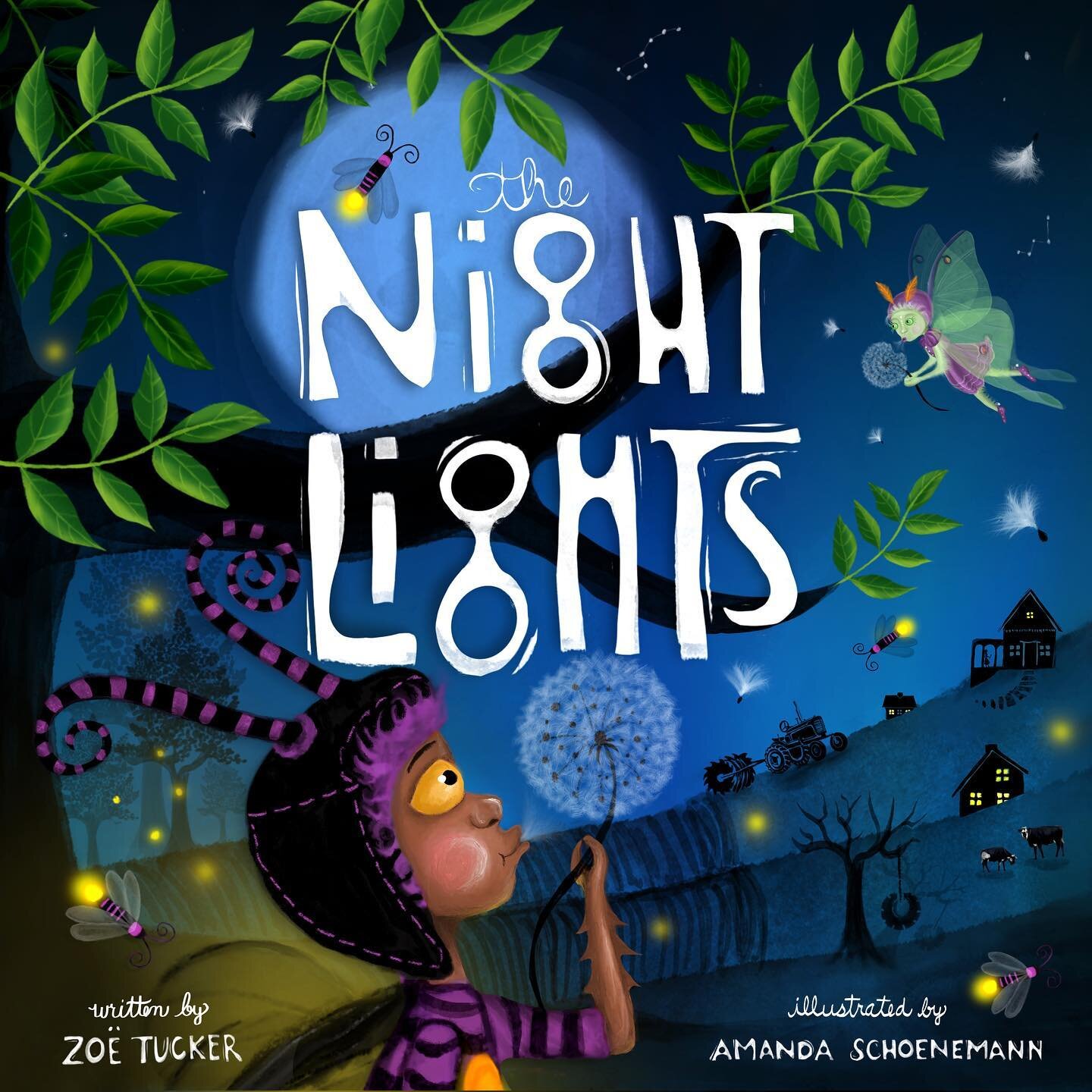 Cover art for &ldquo;The Night Lights&rdquo;, a story by Zoe Tucker. Would you buy this book? 

......................
#matsicb8 #matsicb2021 #makeartthatsells #lillarogers #zoetuckerdesign #kidlitillustration #design #womanartist #illustration #ecol