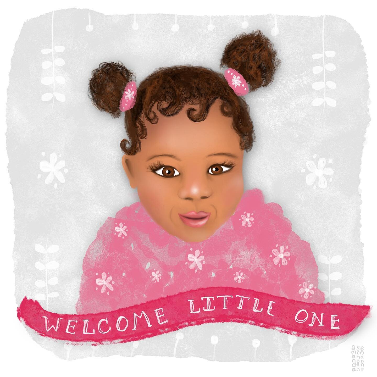 There&rsquo;s a new kid in town! Miss Layla Grace, we are so glad you decided to join us!! 💗 

&hellip;&hellip;&hellip;.
#illustrationartists #design #babiesrule #makeartthatsells