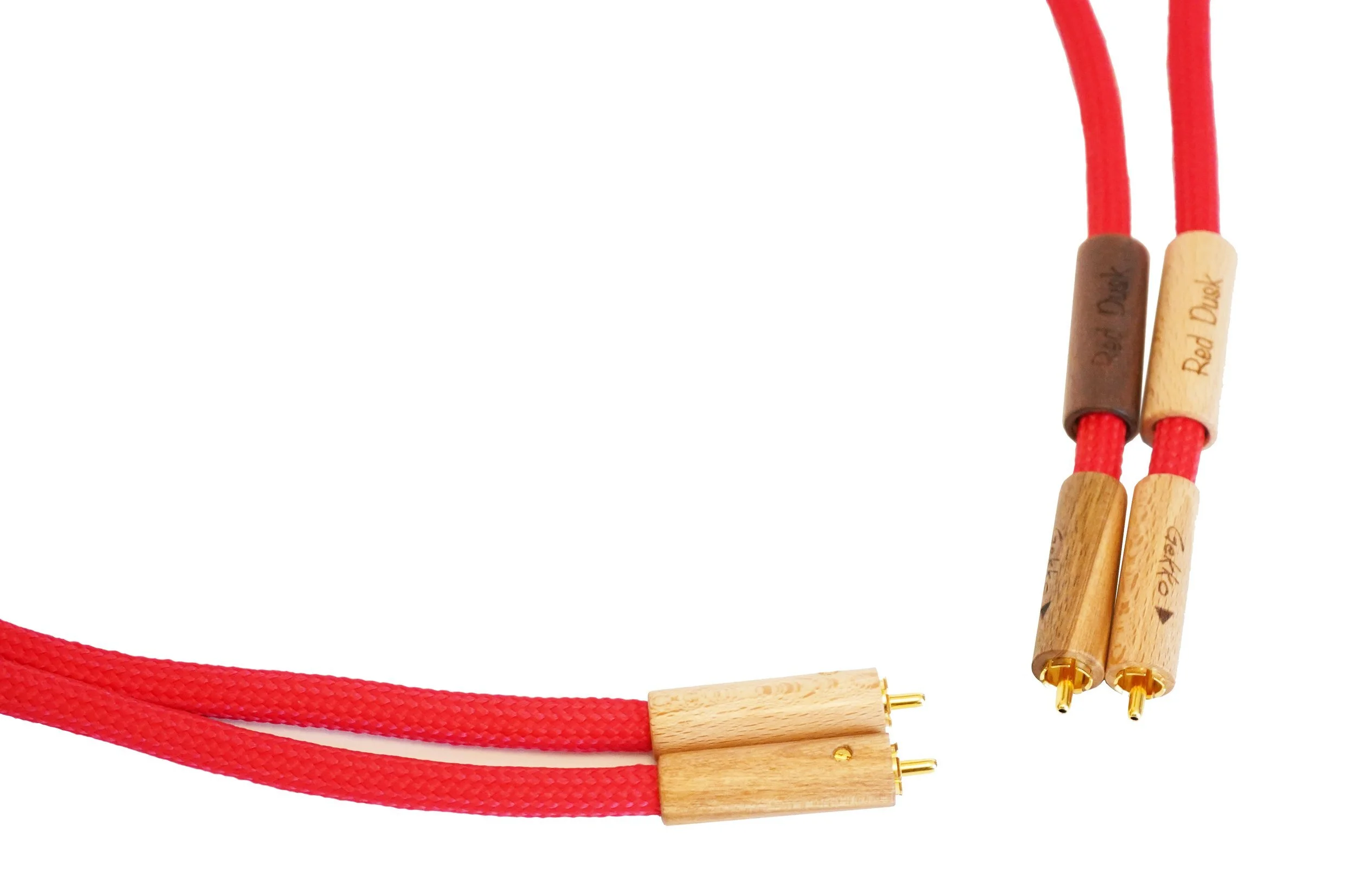 High-end RCA interconnect 1 meter Gekko Red Dusk MK2 audio cable