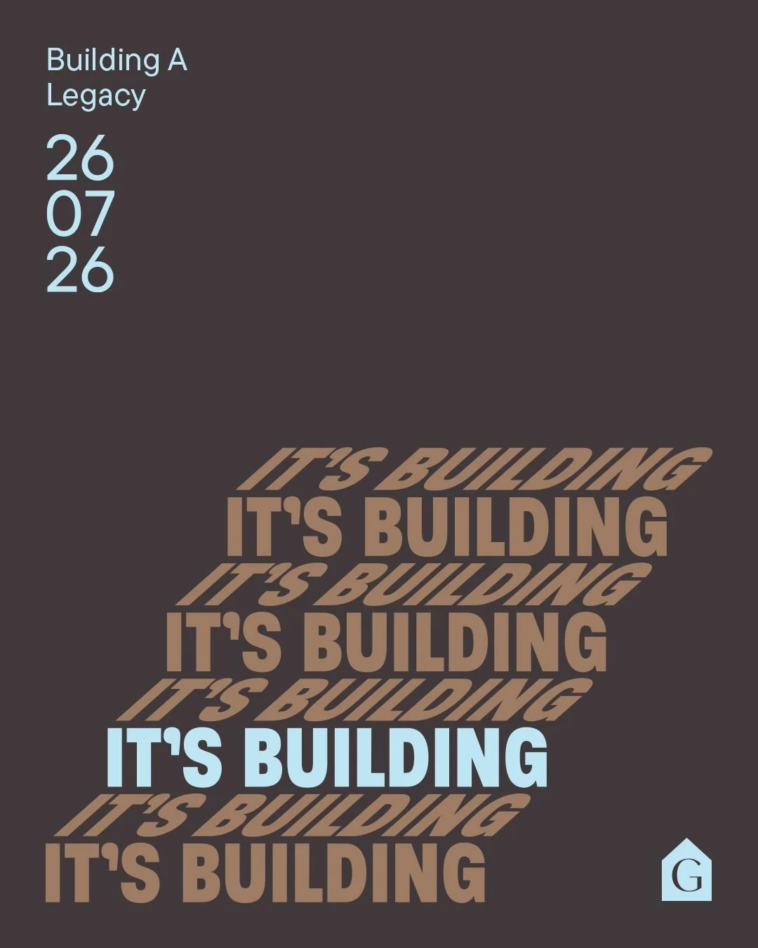 BUILDING A LEGACY SUNDAY
Join us this Sunday as we look with faith and expectation towards building a legacy for the generations to come, places and spaces to facilitate a move of God. This is a special day where we dedicate this next season to God a