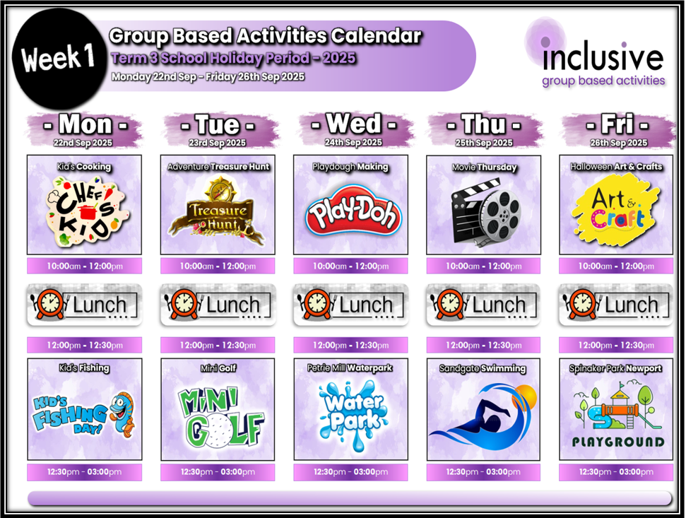 Group Based Activities for Children: Term 3 School Holiday Program - Week 1